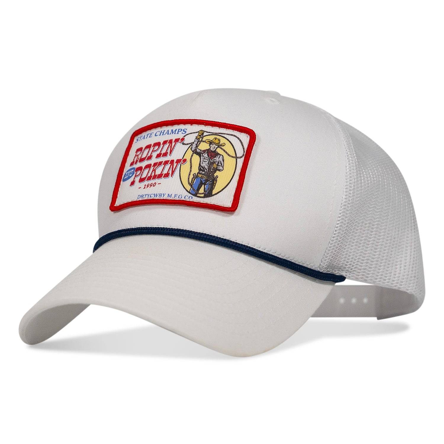 Ropin' and Pokin' Dirty Cowboys Patch Rope SnapBack Hat