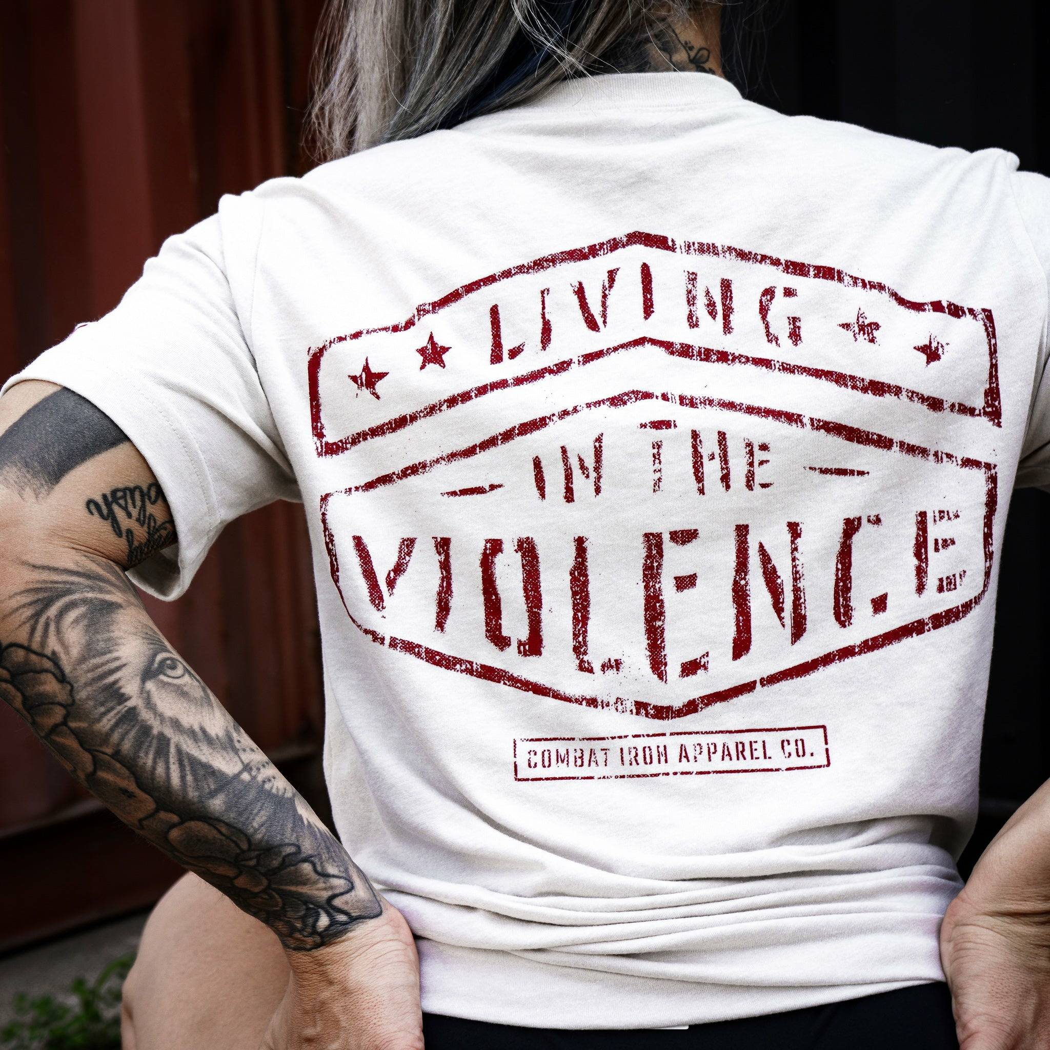 LIVING IN THE VIOLENCE MEN’S T-SHIRT