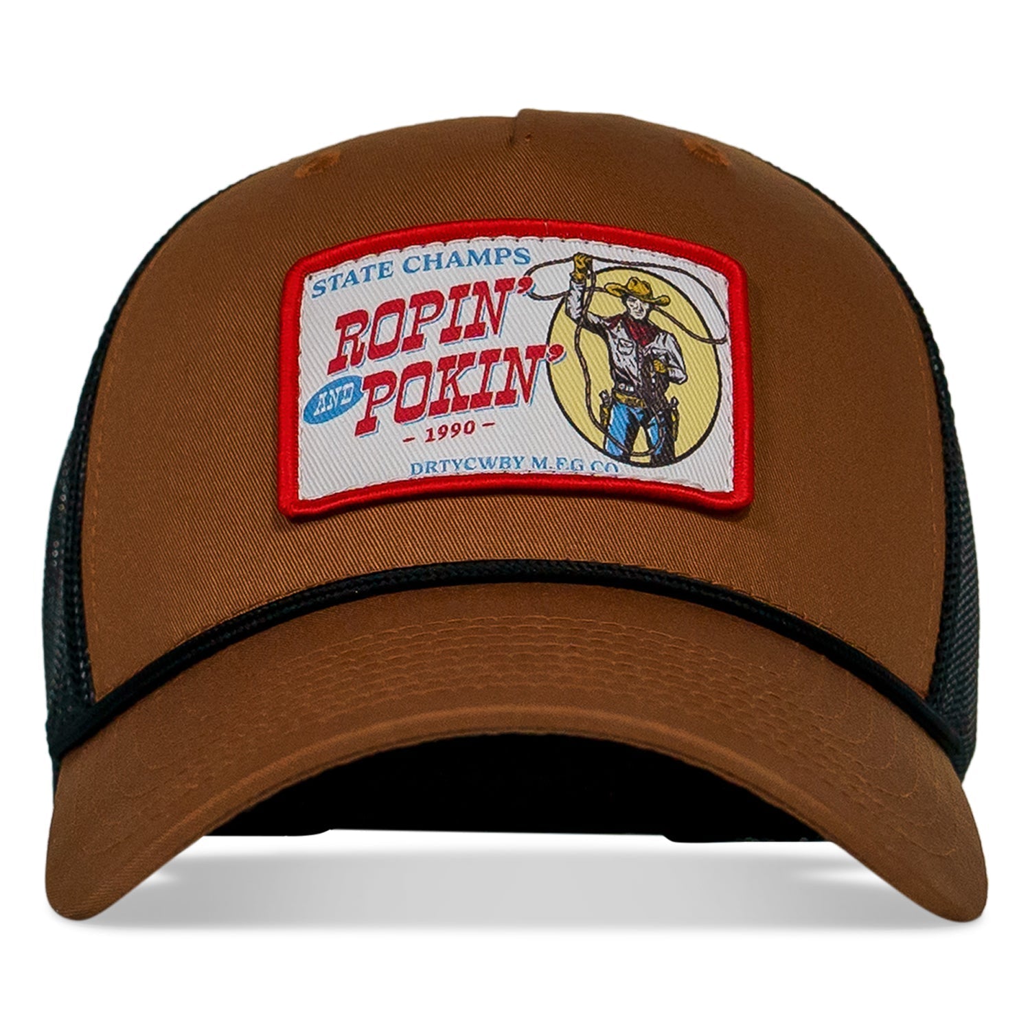 Ropin' and Pokin' Dirty Cowboys Patch Rope SnapBack Hat