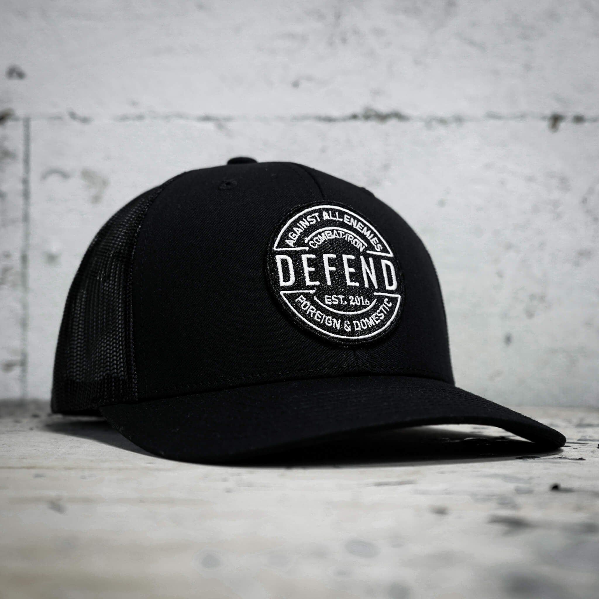 Defend Against All Enemies Foreign and Domestic Mid-Profile Mesh Snapback Hat