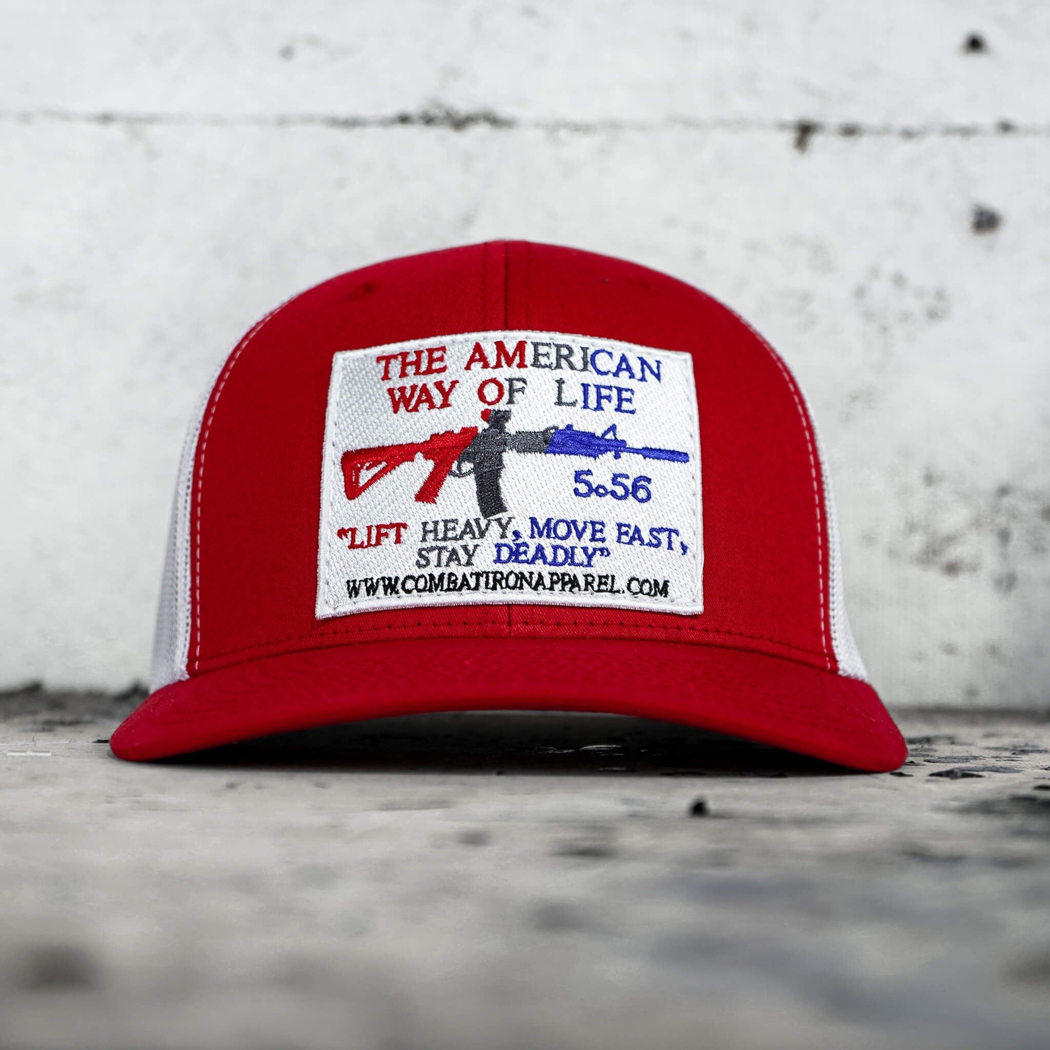 AWOL- American Way Of Life 5.56 White Patch Edition Mid-Profile Mesh Snapback Hat