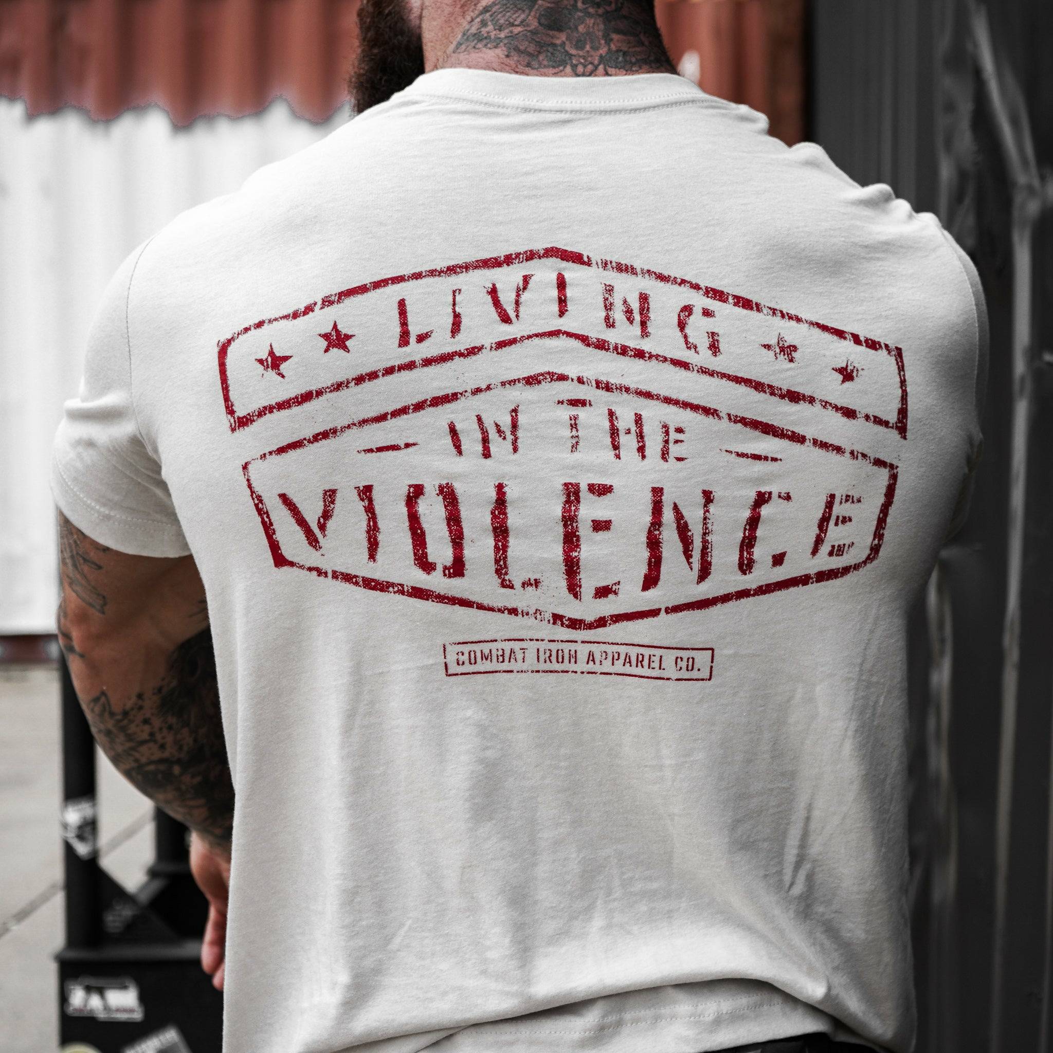 LIVING IN THE VIOLENCE MEN’S T-SHIRT