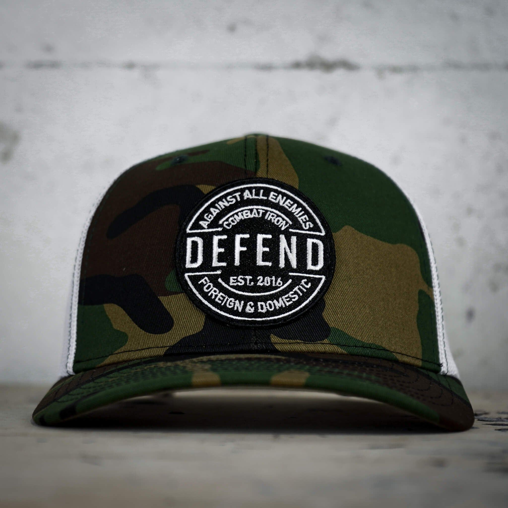 Defend Against All Enemies Foreign and Domestic Mid-Profile Mesh Snapback Hat