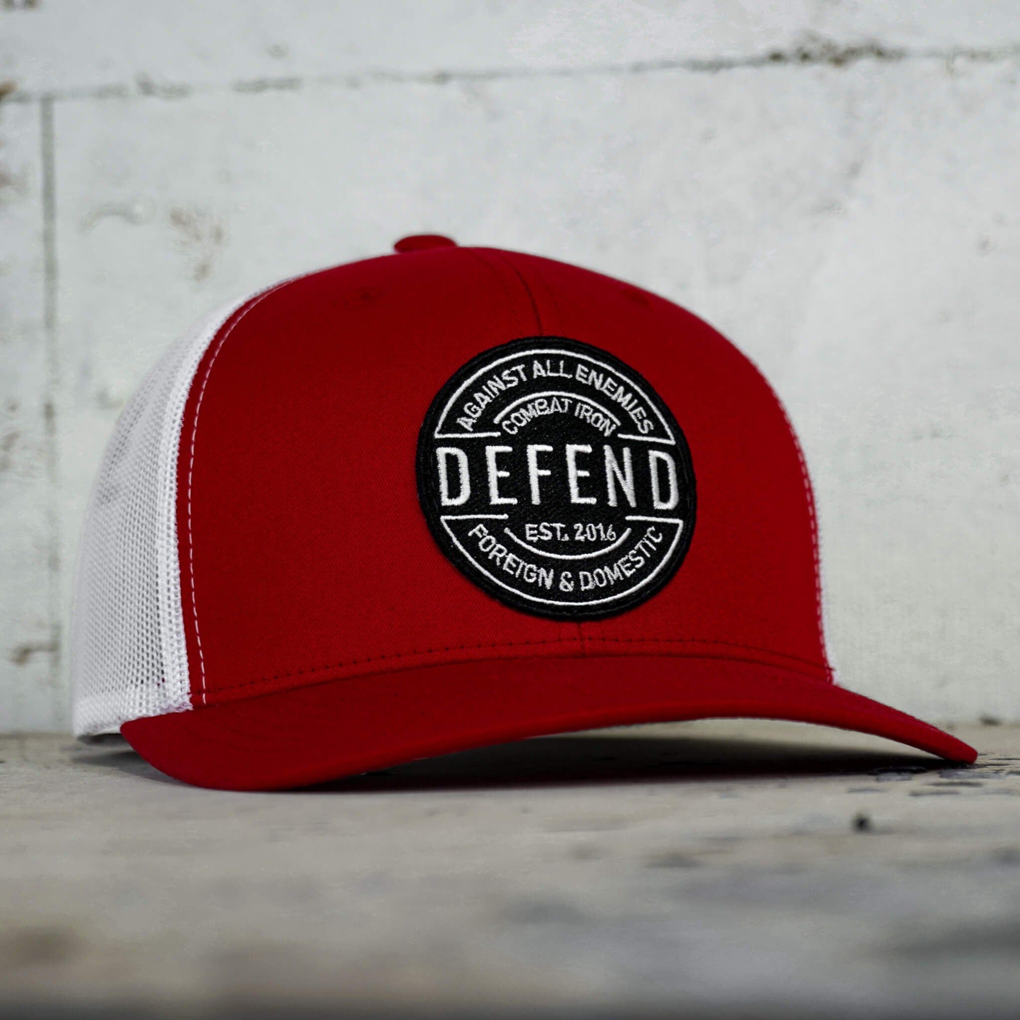 Defend Against All Enemies Foreign and Domestic Mid-Profile Mesh Snapback Hat