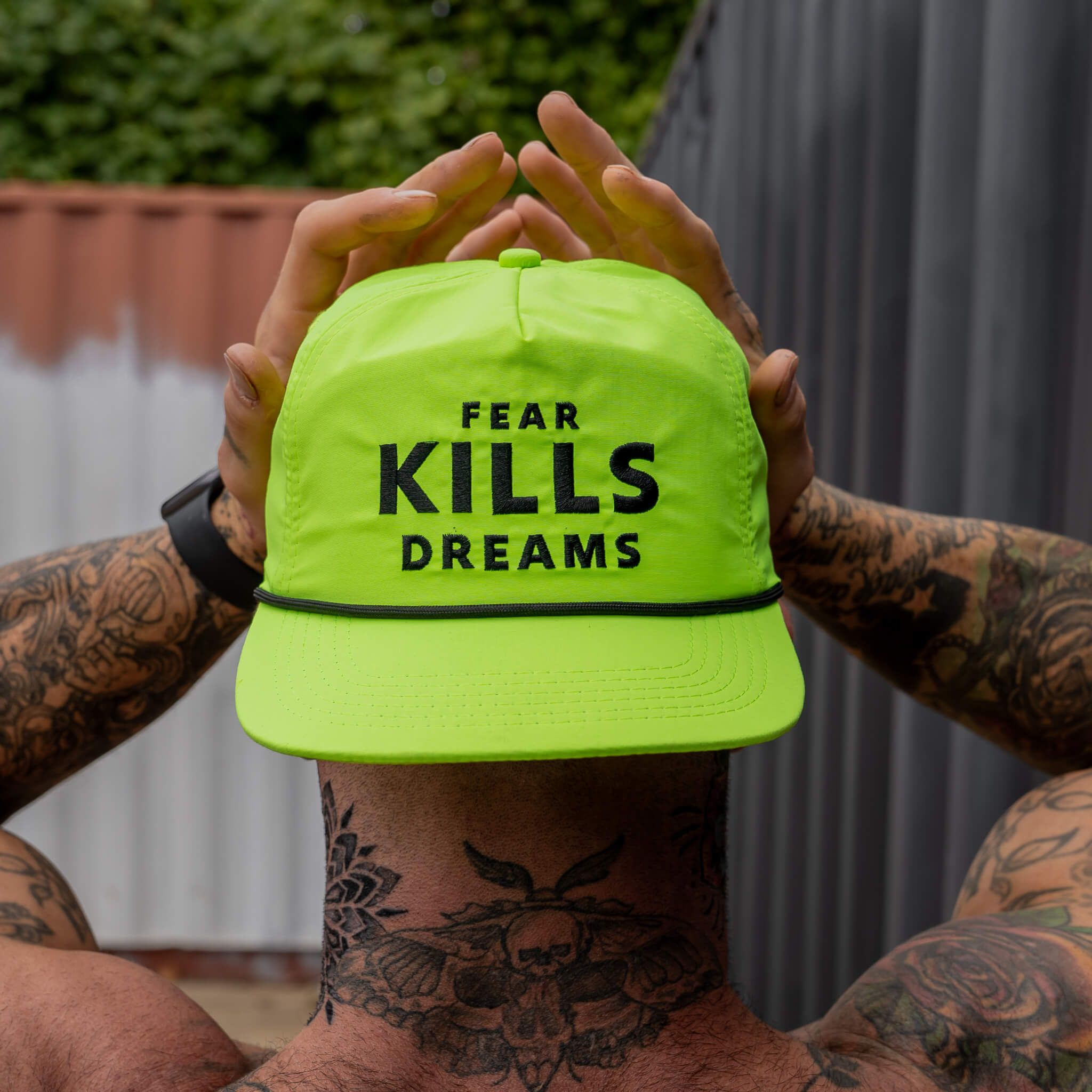 FEAR KILLS DREAMS CRUSHABLE ROPE SNAPBACK HAT