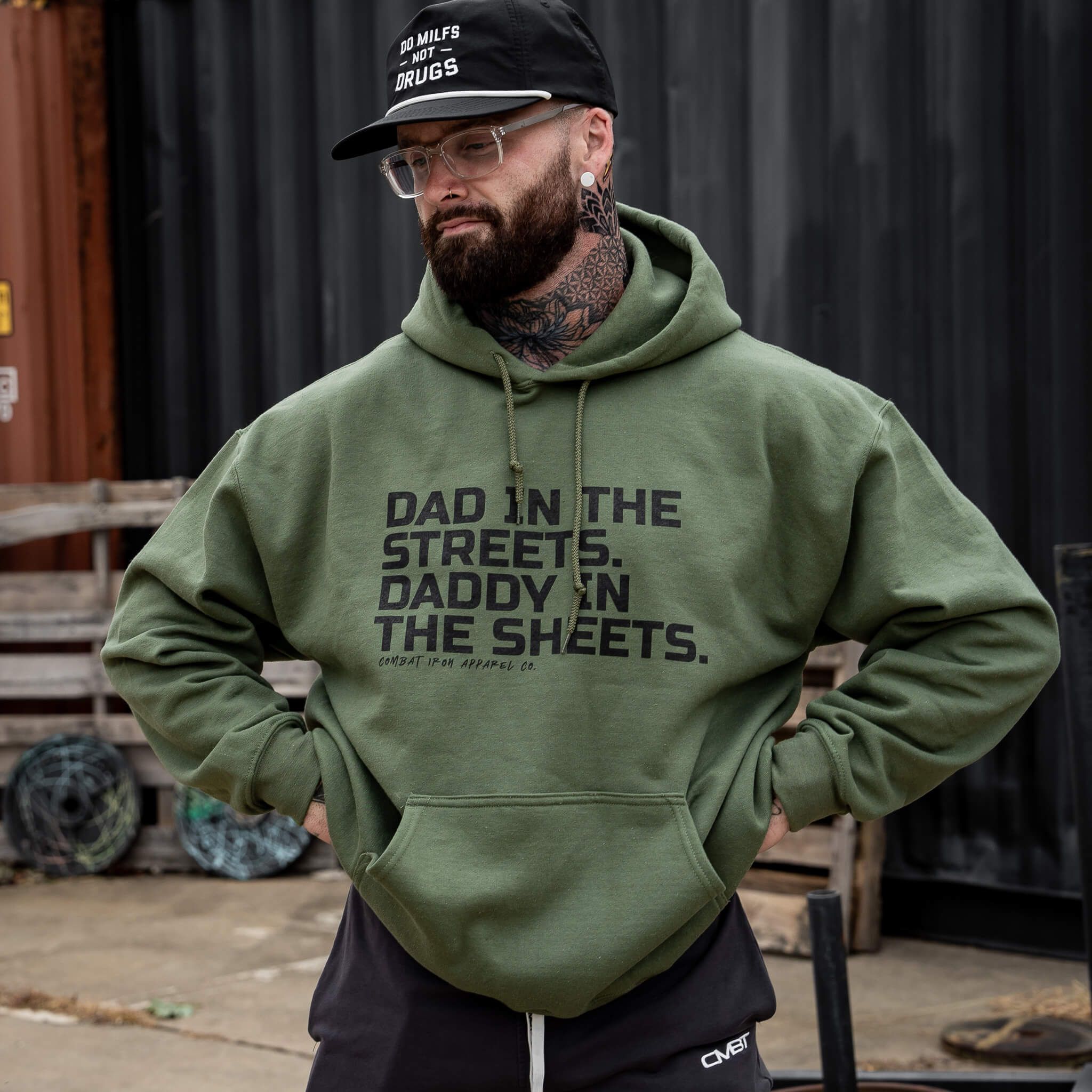 Dad In The Streets. Daddy In The Sheets. Men's Hoodie