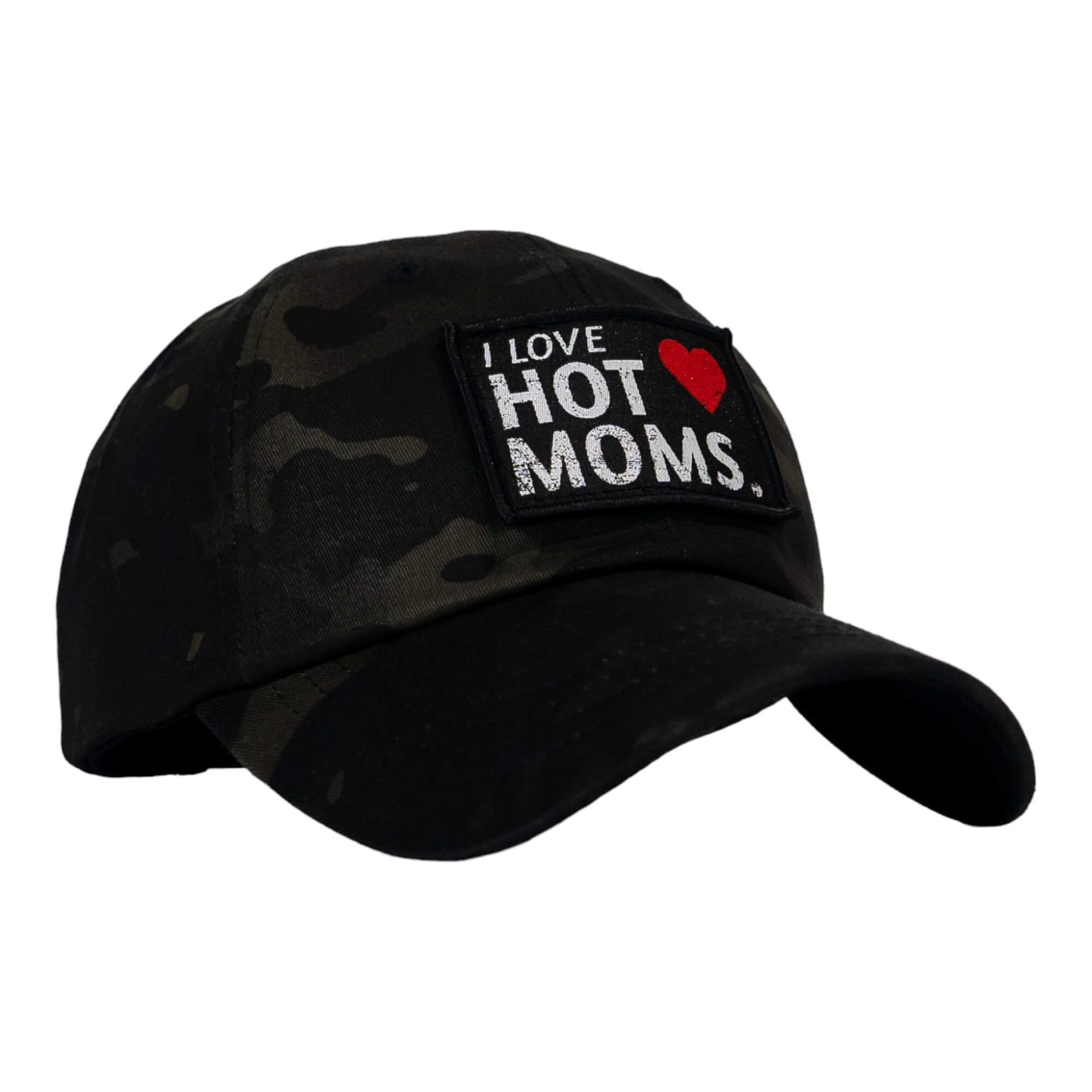 I Love Hot Moms Patch Dad Hat