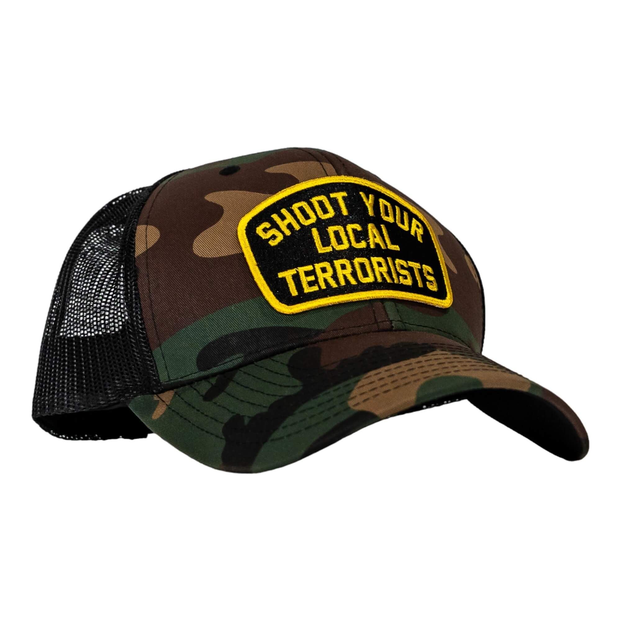 SHOOT YOUR LOCAL TERRORISTS PATCH MESH SNAPBACK Hat