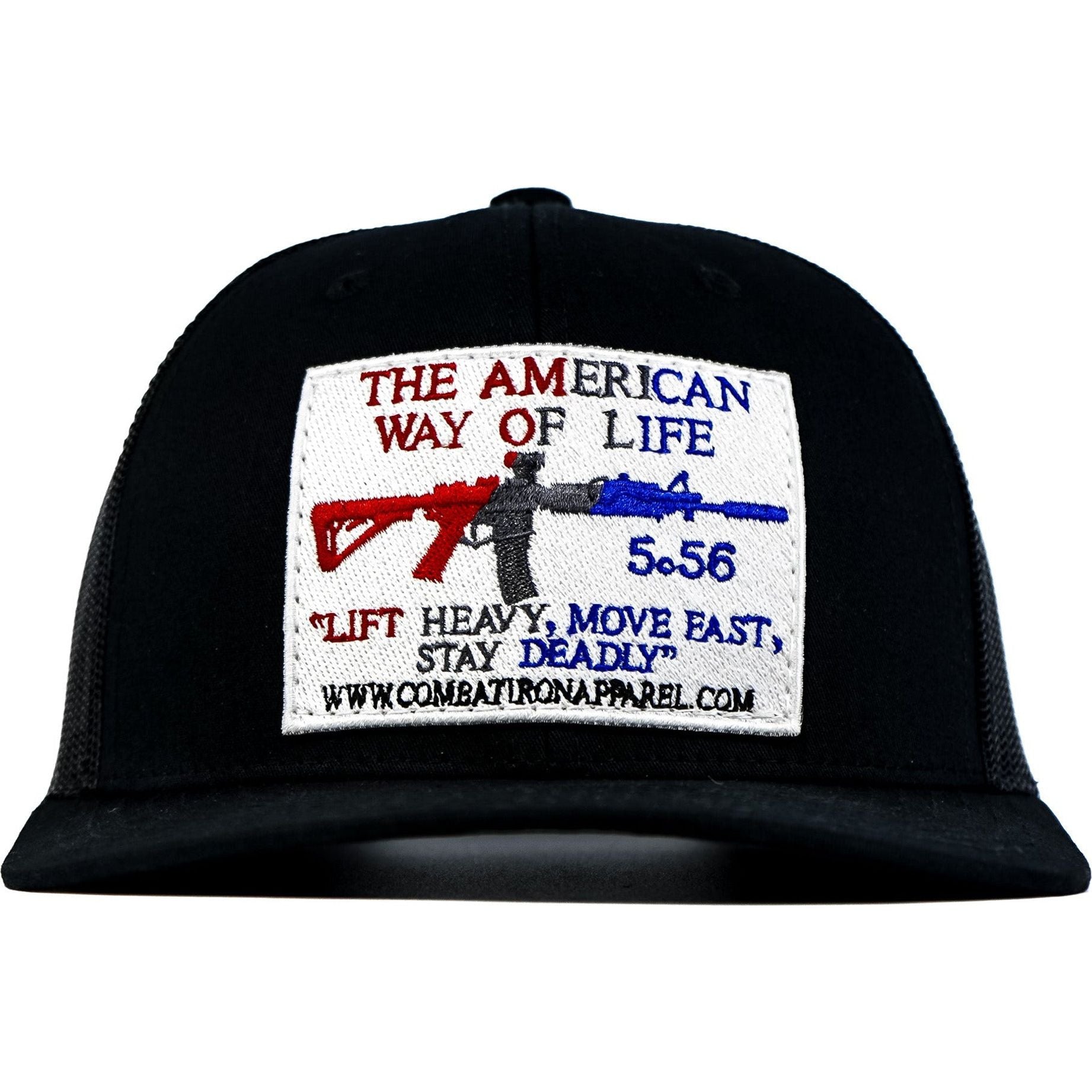 AWOL- American Way Of Life 5.56 White Patch Edition Mid-Profile Mesh Snapback Hat