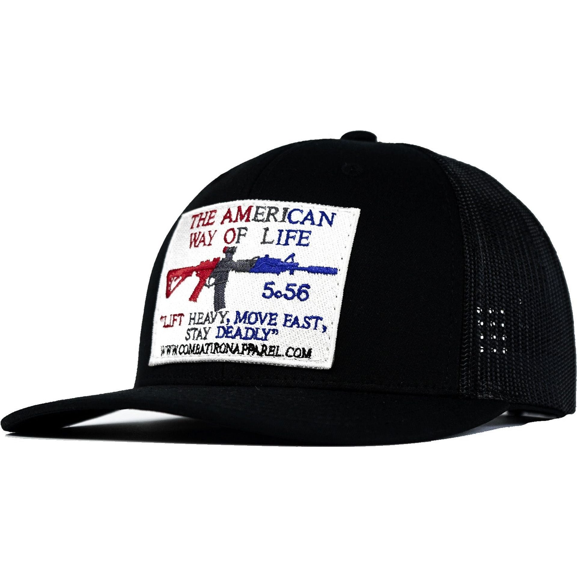 AWOL- American Way Of Life 5.56 White Patch Edition Mid-Profile Mesh Snapback Hat