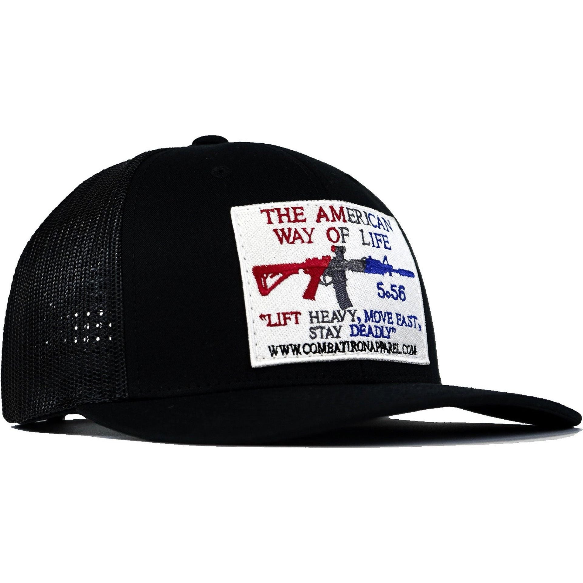 AWOL- American Way Of Life 5.56 White Patch Edition Mid-Profile Mesh Snapback Hat