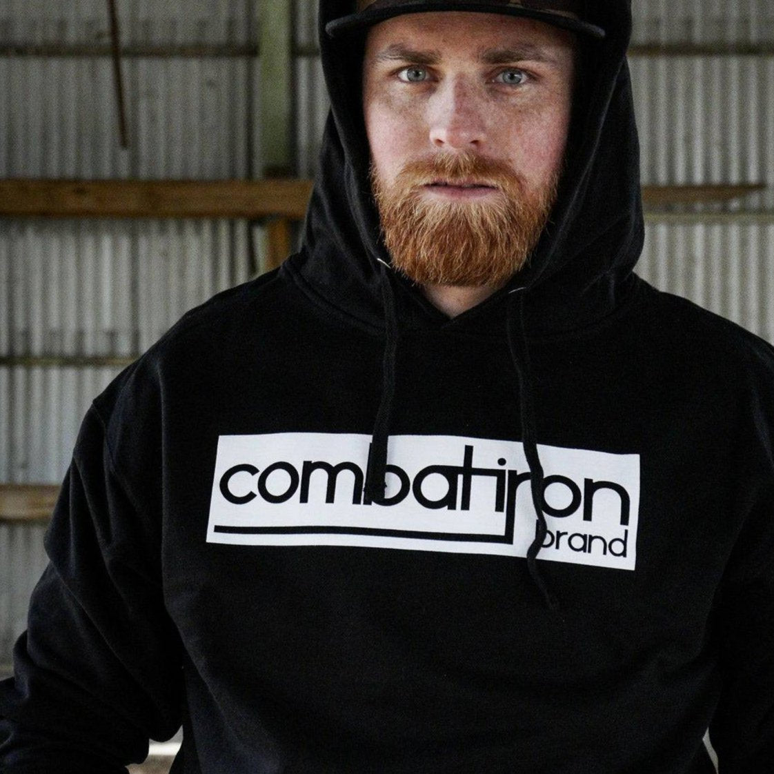 ORIGINAL COMBAT IRON BRANDED BOX MEN'S MIDWEIGHT HOODIE