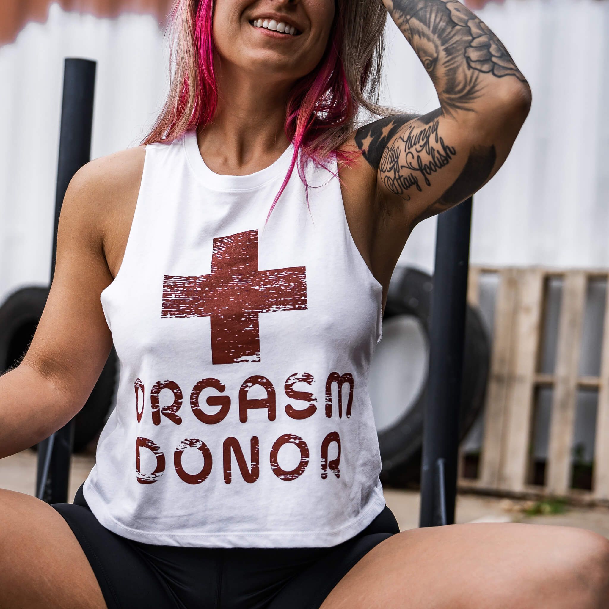 Orgasm Donor Ladies Crop Top