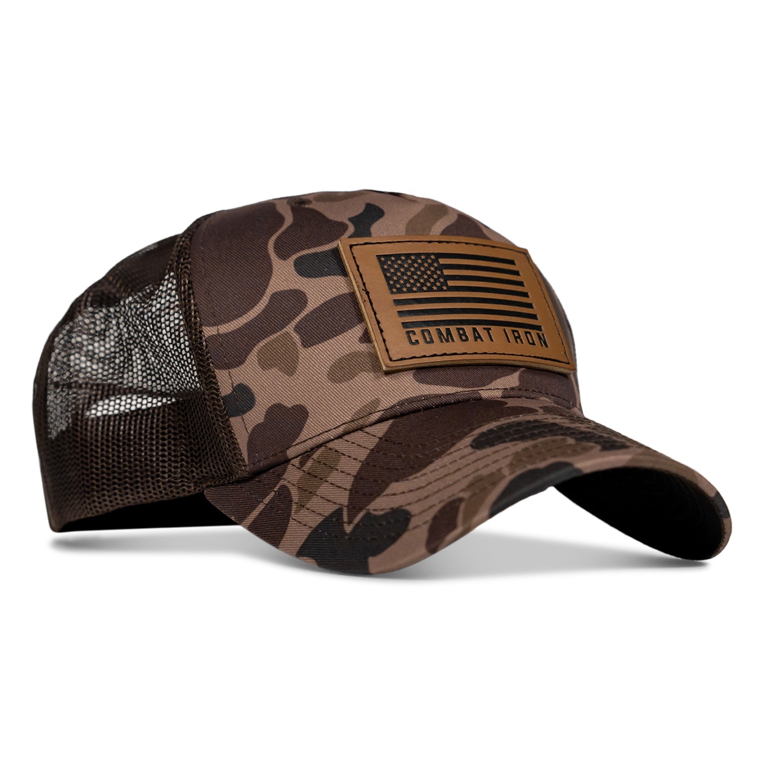 US Flag Leather Patch SnapBack Hat