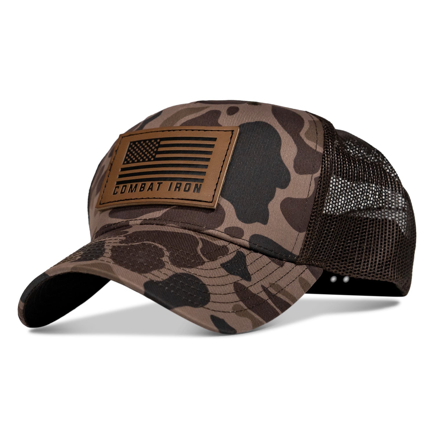 US Flag Leather Patch SnapBack Hat