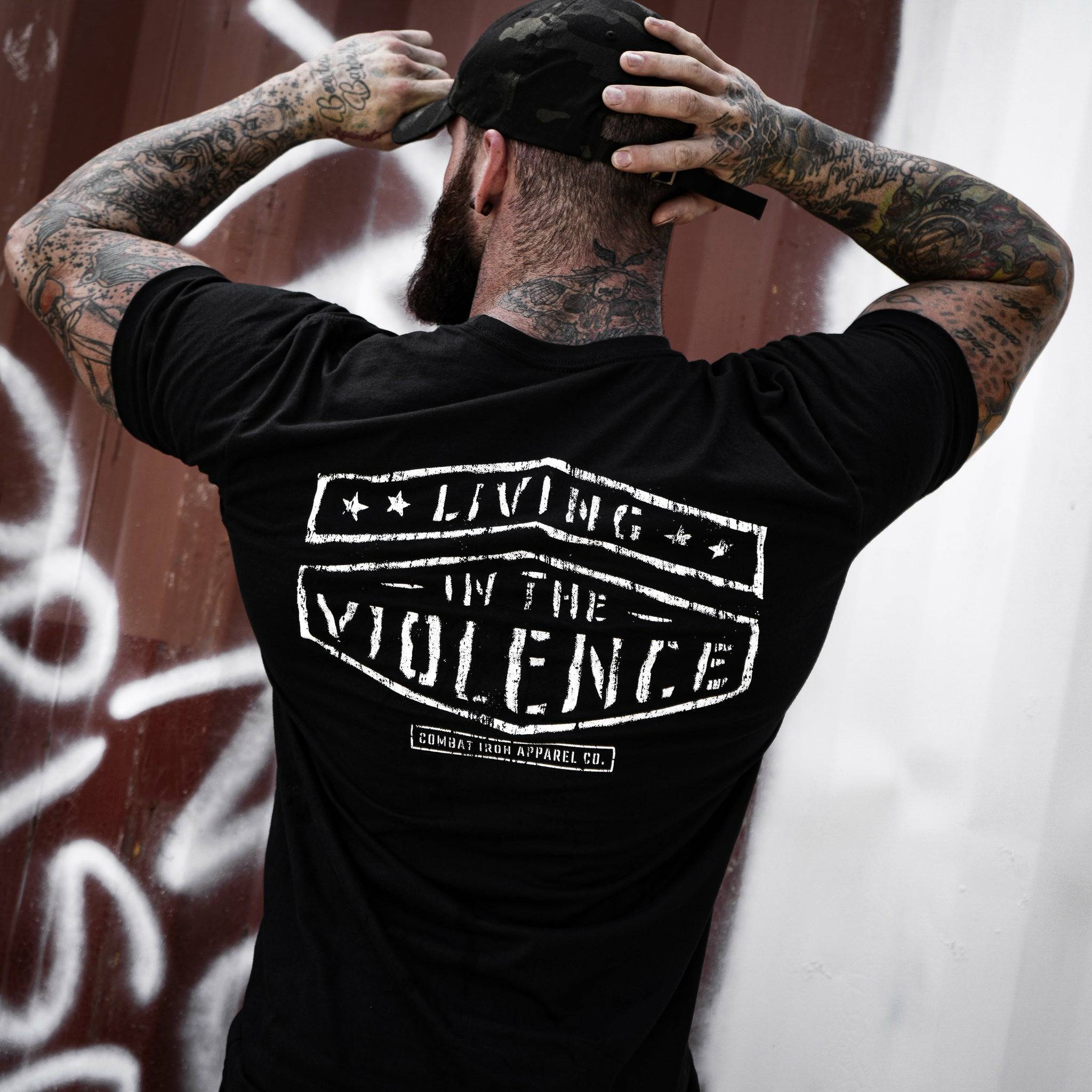 LIVING IN THE VIOLENCE MEN’S T-SHIRT