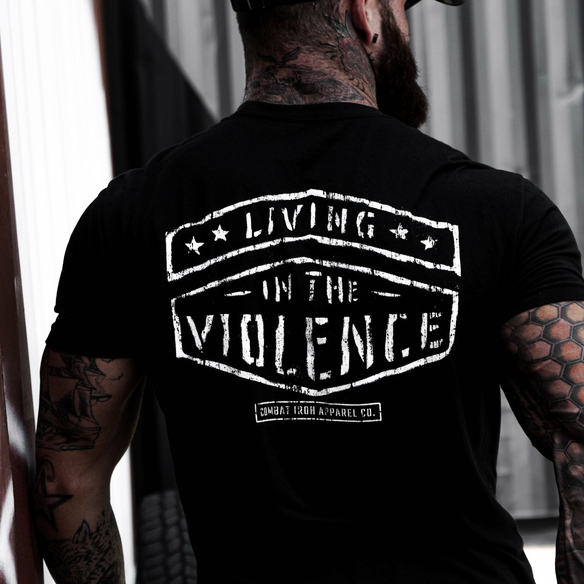 LIVING IN THE VIOLENCE MEN’S T-SHIRT