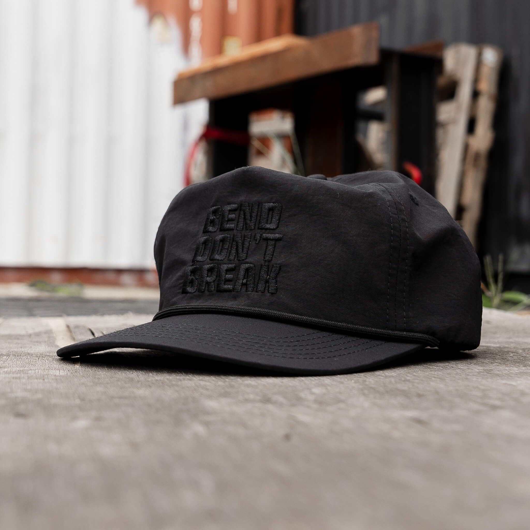 CRUSHABLE ROPE SNAPBACK | BEND DON'T BREAK HAT