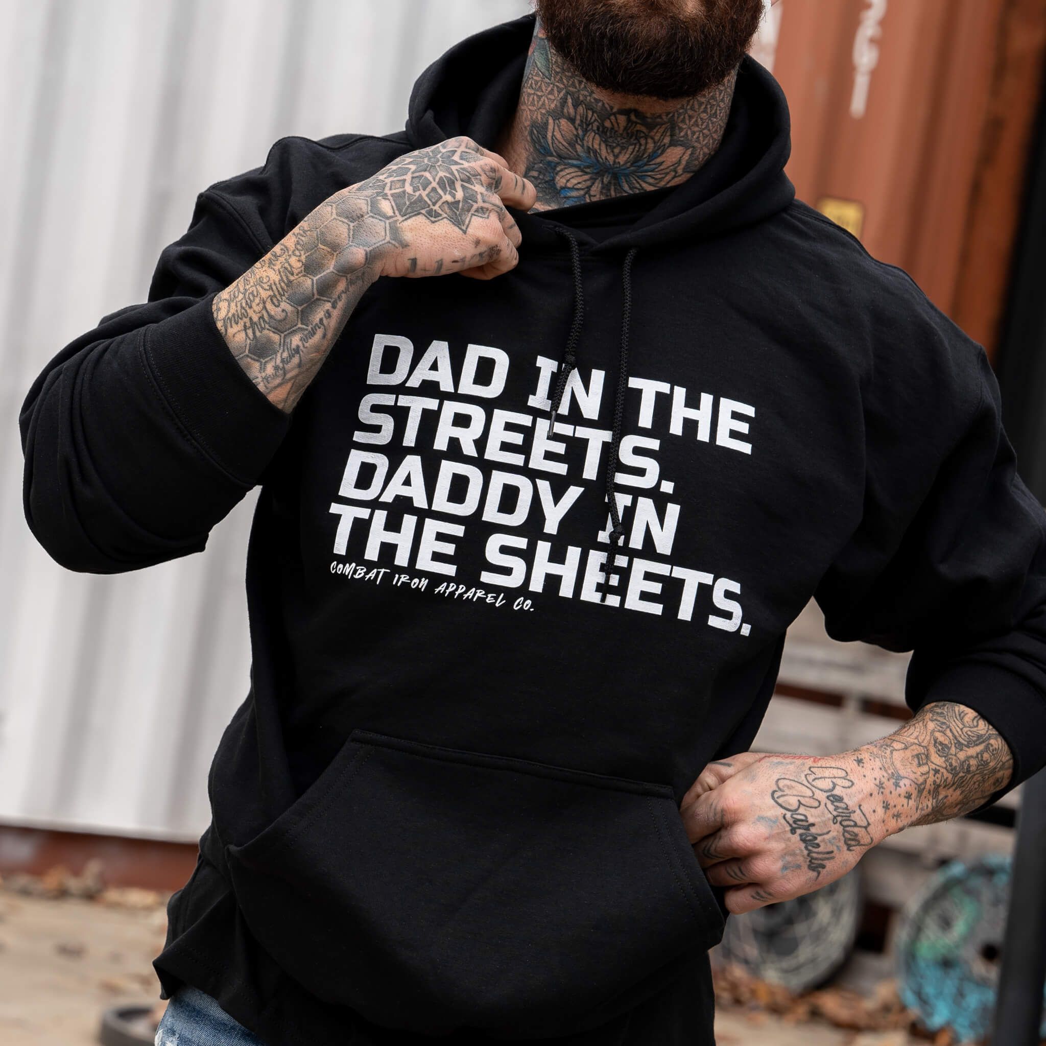 Dad In The Streets. Daddy In The Sheets. Men's Hoodie