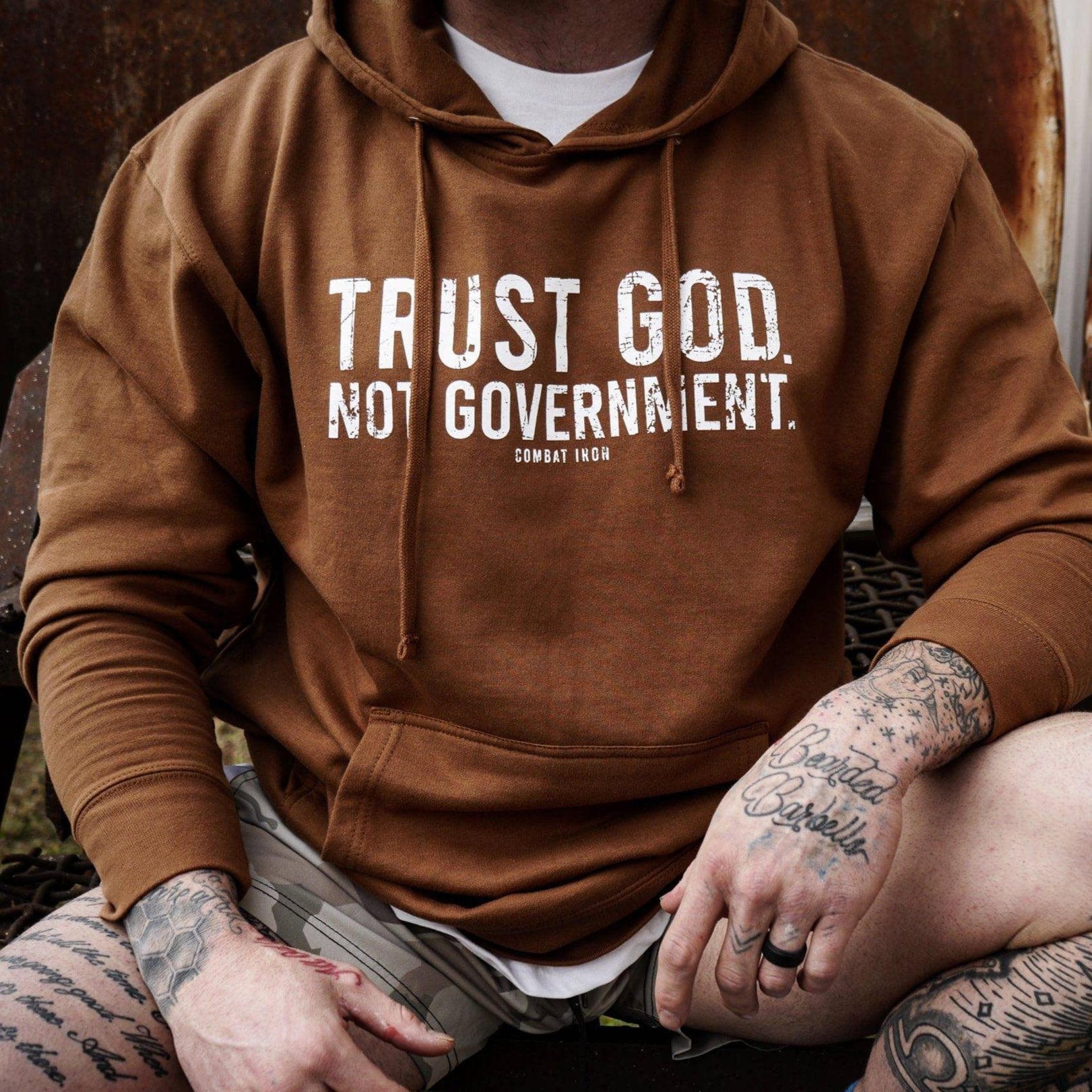 TRUST GOD. NOT GOVERNMENT. MEN'S MIDWEIGHT HOODIE