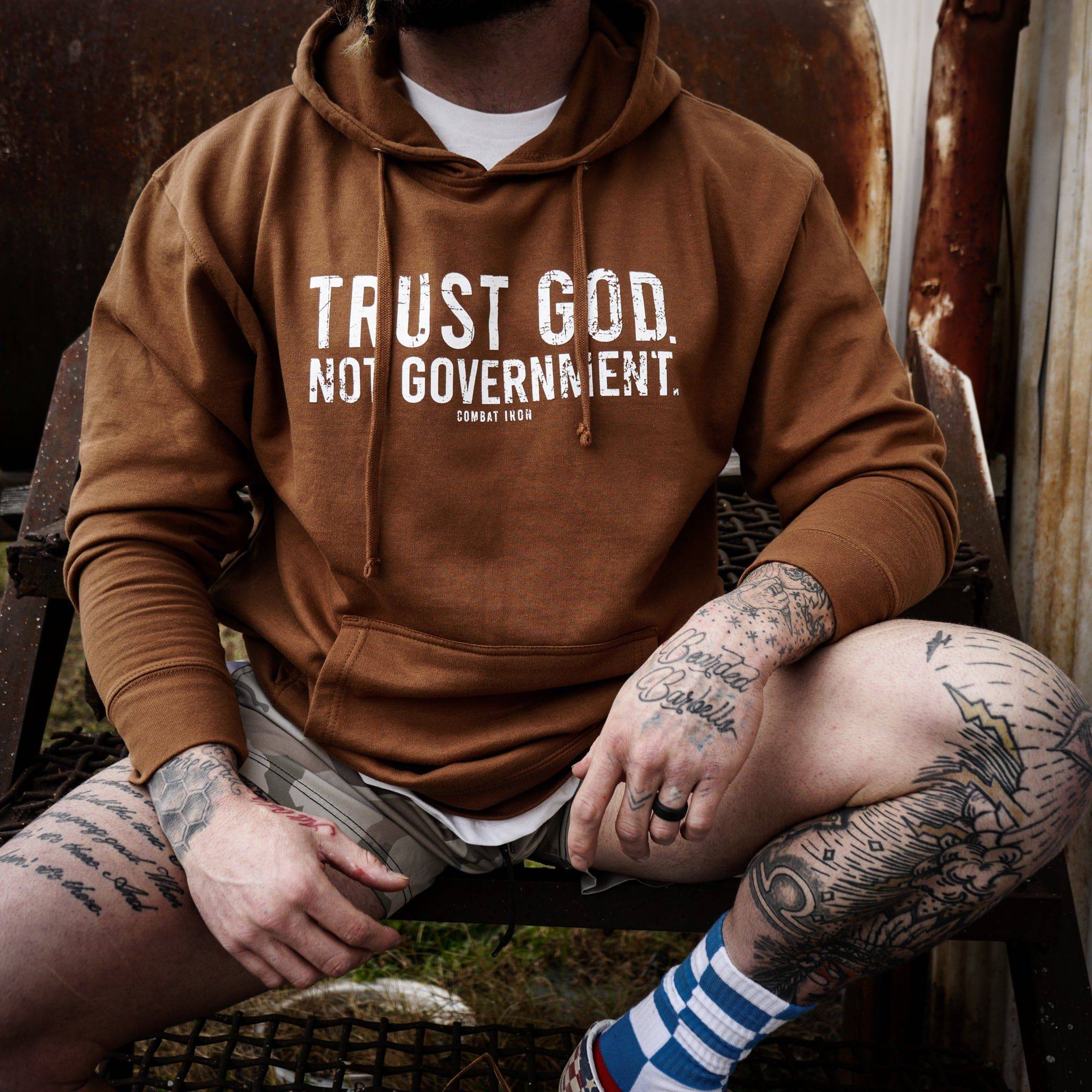 Trust God. Not Government. Men's Hoodie