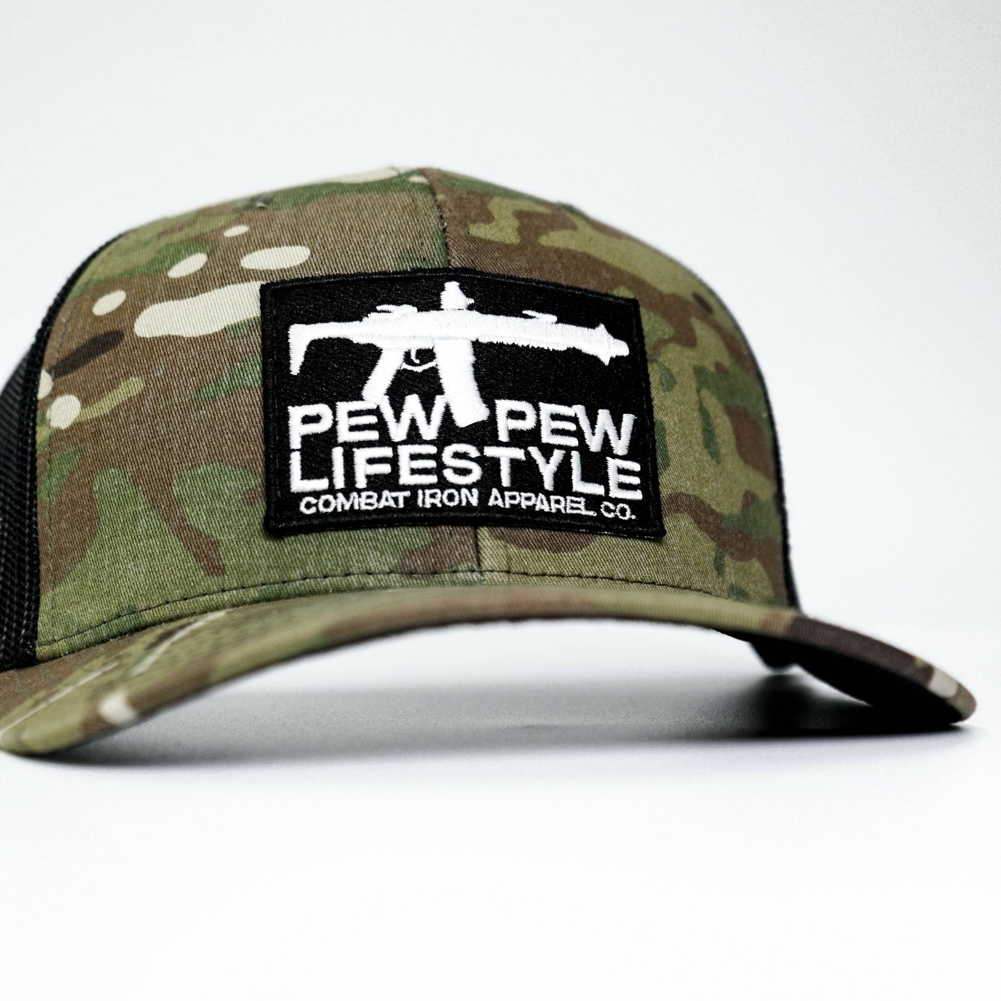Pew Pew Lifestyle Patch Mid-Profile Mesh Snapback Cap