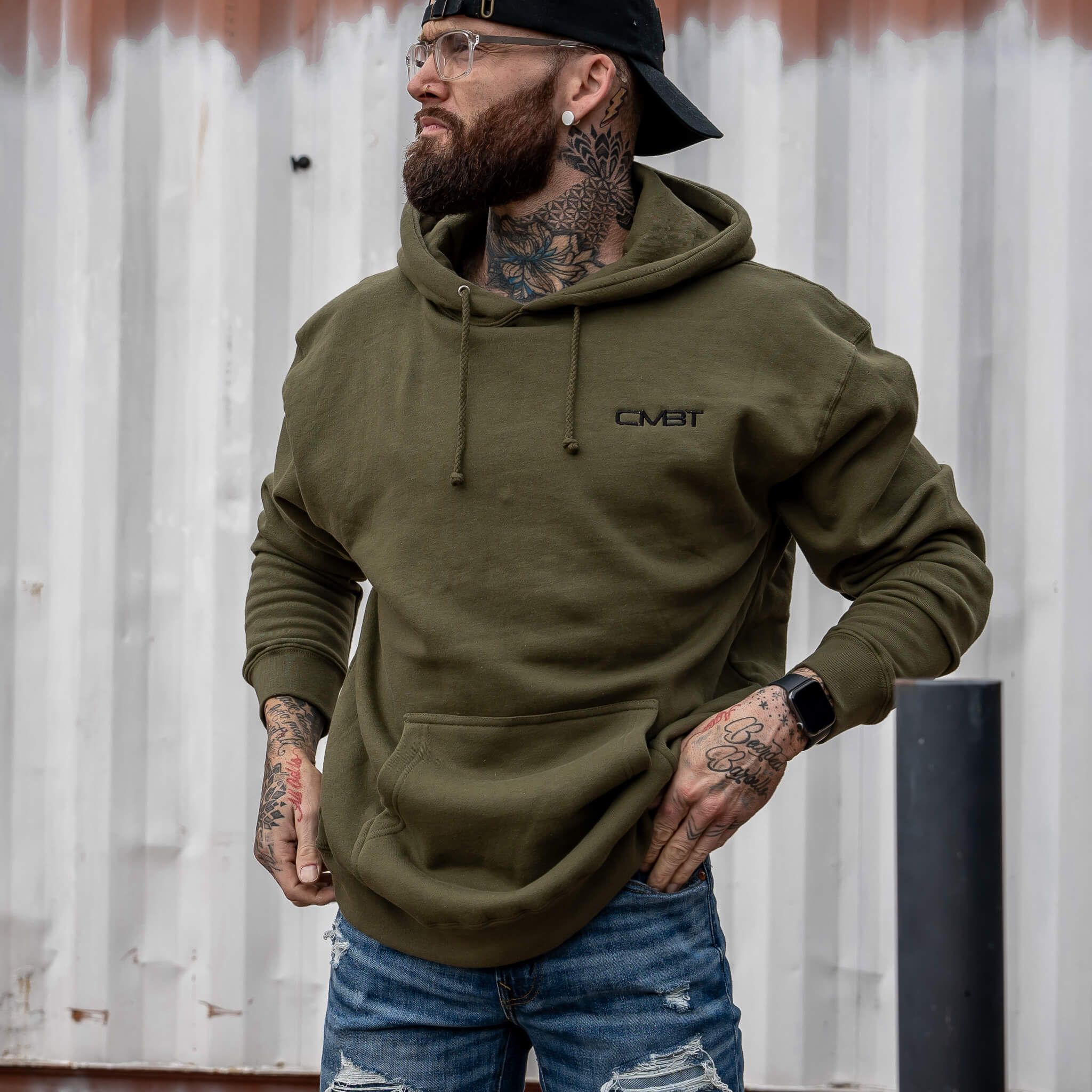 MEN'S HEAVYWEIGHT CMBT FLEECE HOODIE | MILITARY GREEN