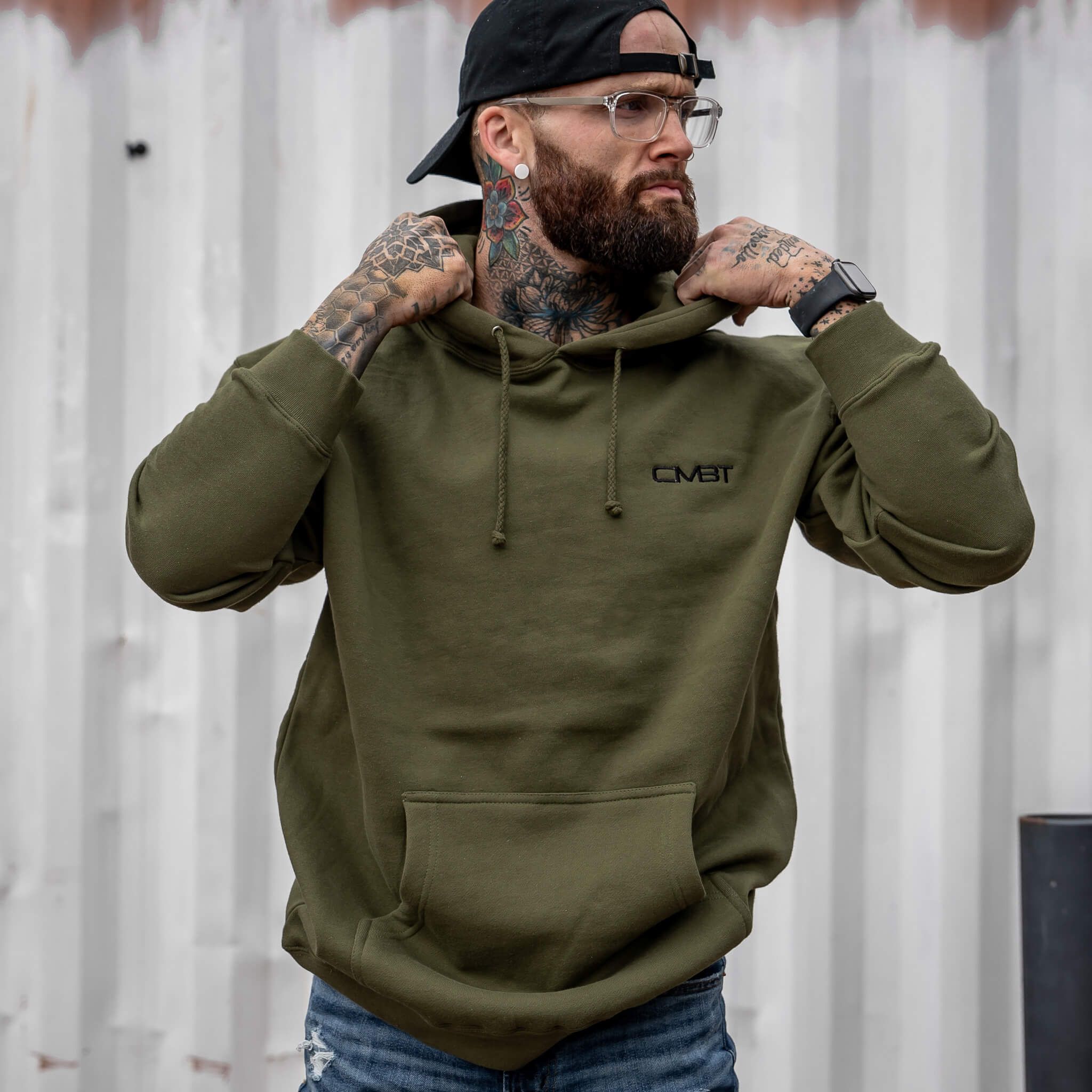 MEN'S HEAVYWEIGHT CMBT FLEECE HOODIE | MILITARY GREEN