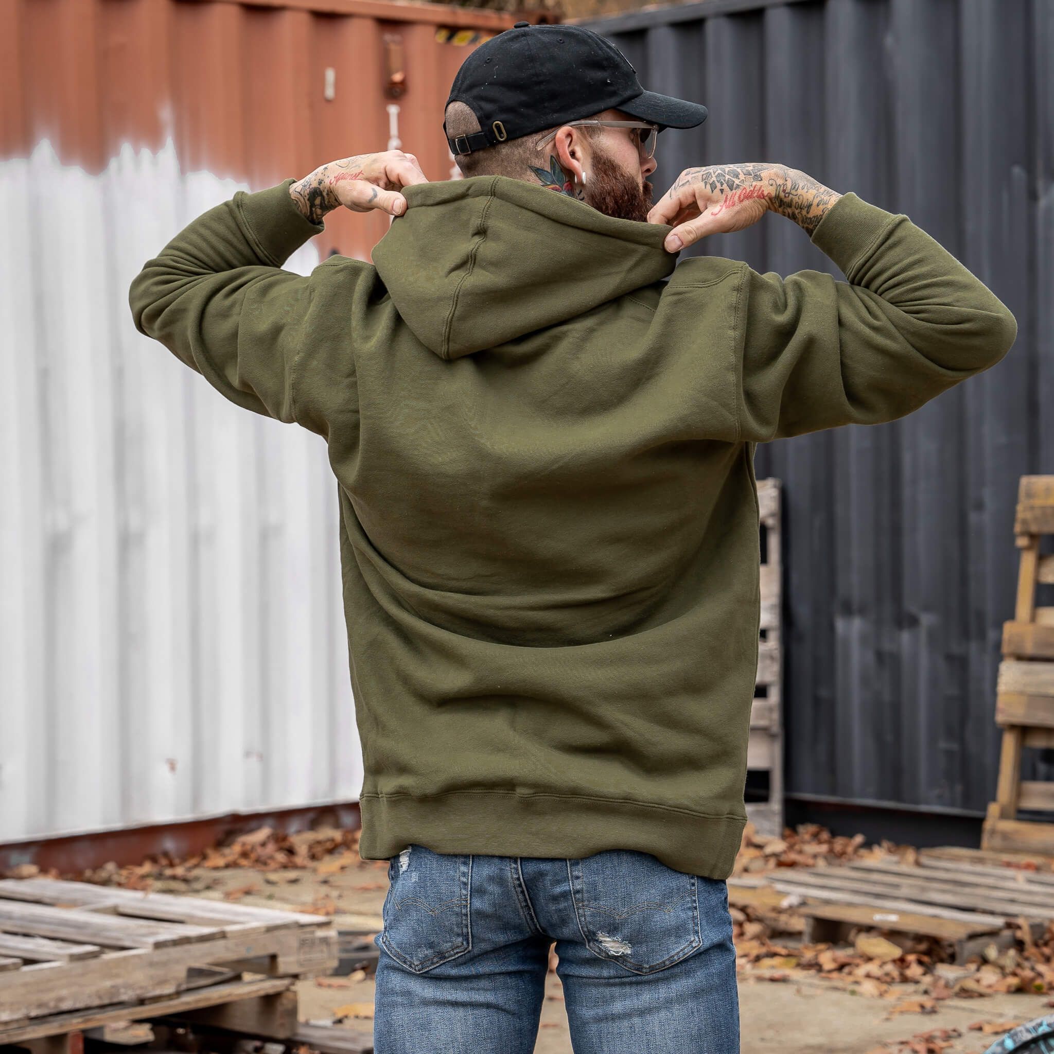 MEN'S HEAVYWEIGHT CMBT FLEECE HOODIE | MILITARY GREEN