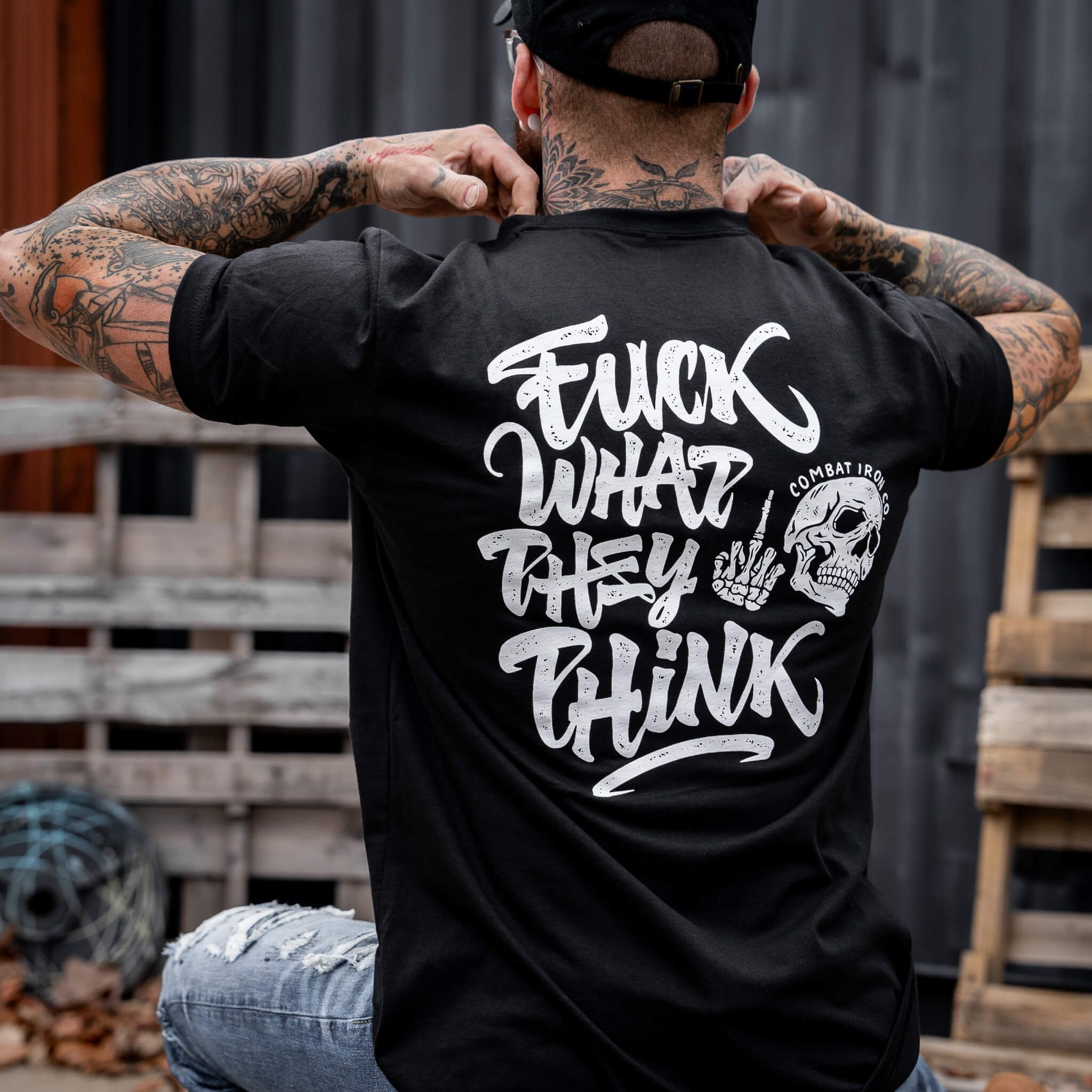 Fuck What They Think Skull Men's T-Shirt