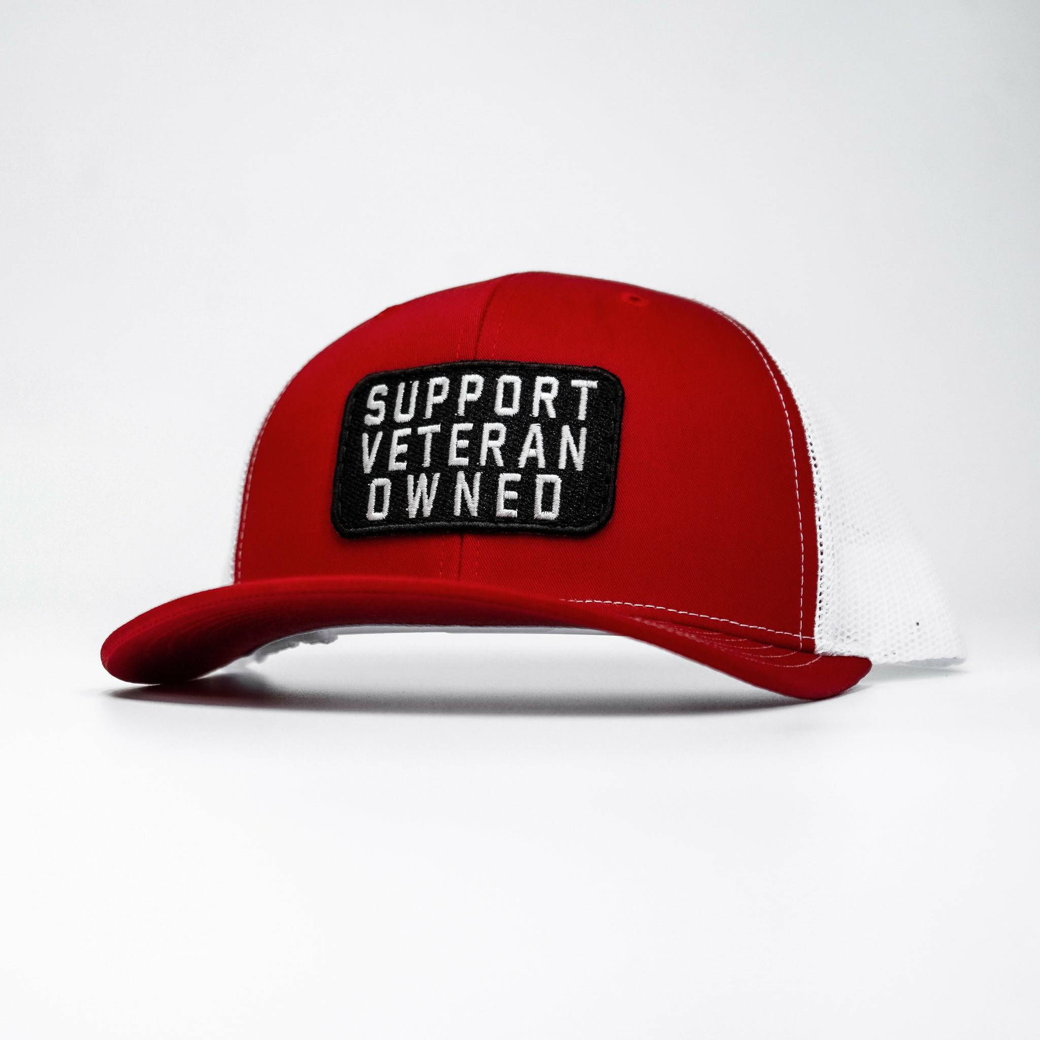 Support Veteran Owned Patch Mid-Profile Mesh Snapback