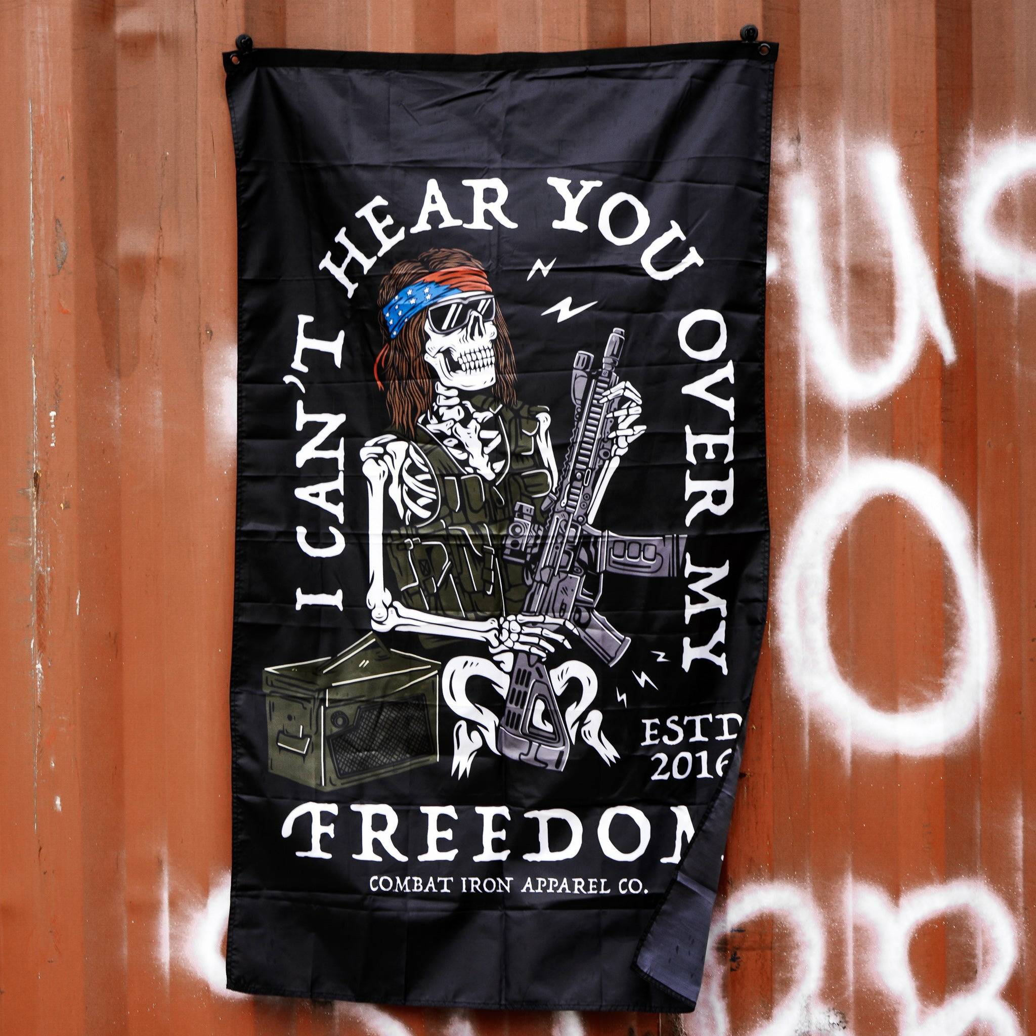 I Can't Hear You Over All My Freedom AR Guitar Rocker 3' X 5' Wall Flag