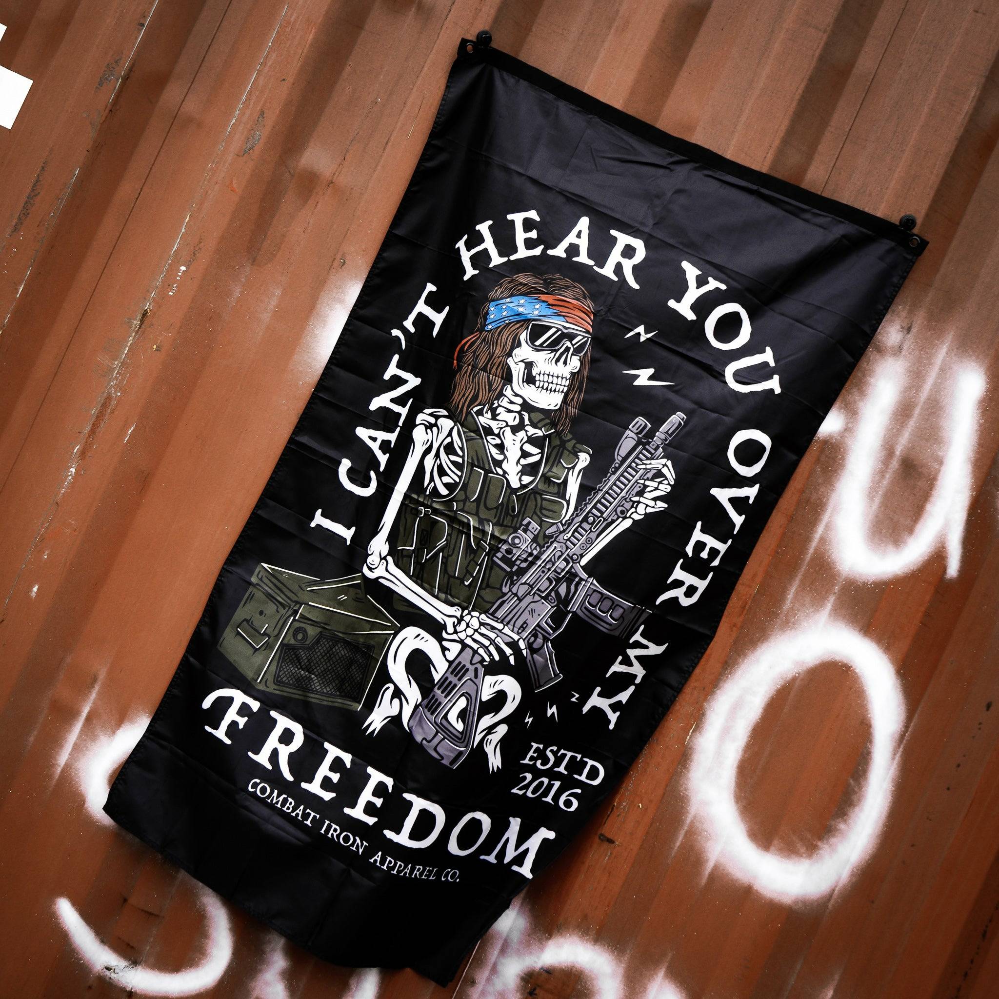 I Can't Hear You Over All My Freedom AR Guitar Rocker 3' X 5' Wall Flag