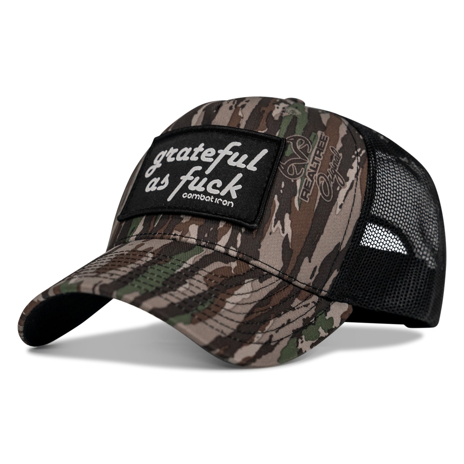 Grateful As F*ck Patch Mesh Snapback Hat