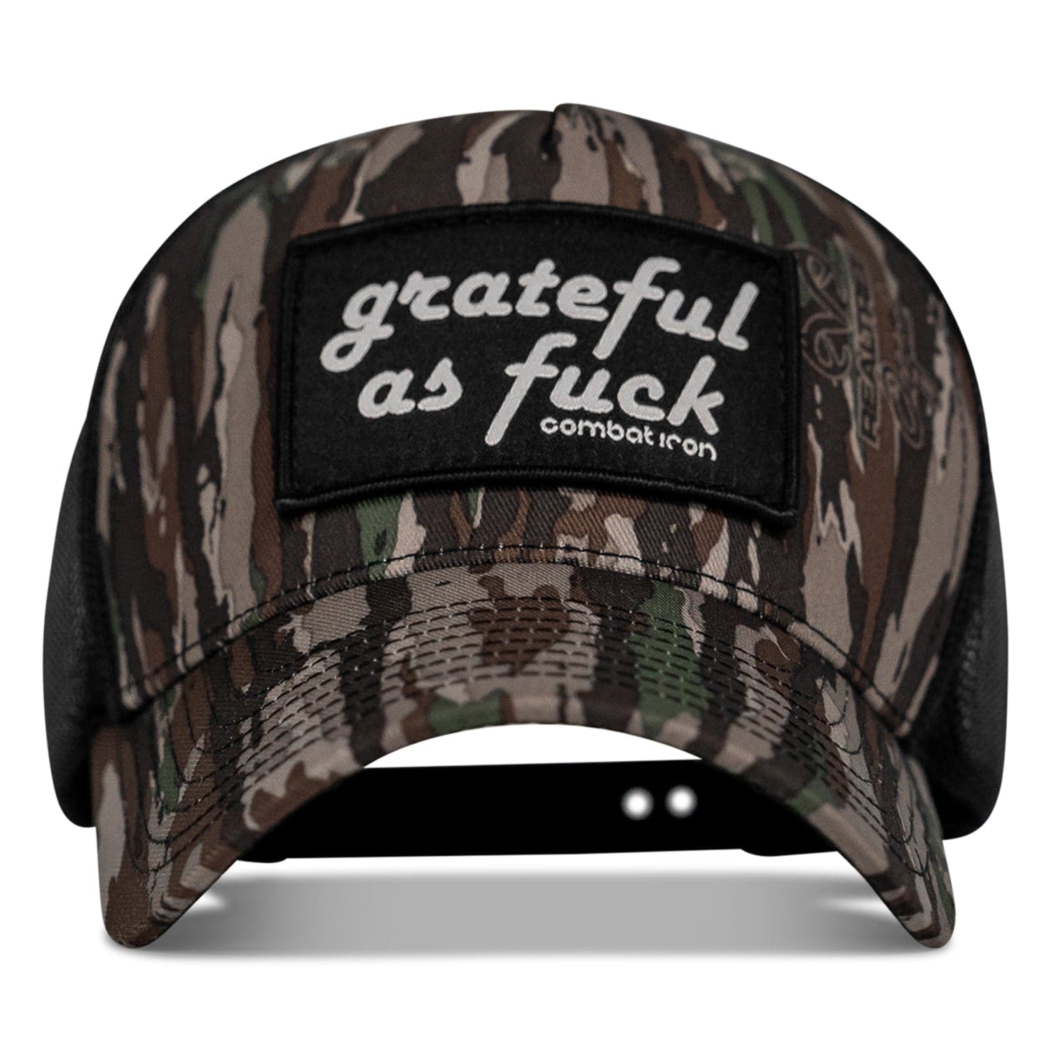 Grateful As F*ck Patch Mesh Snapback Hat