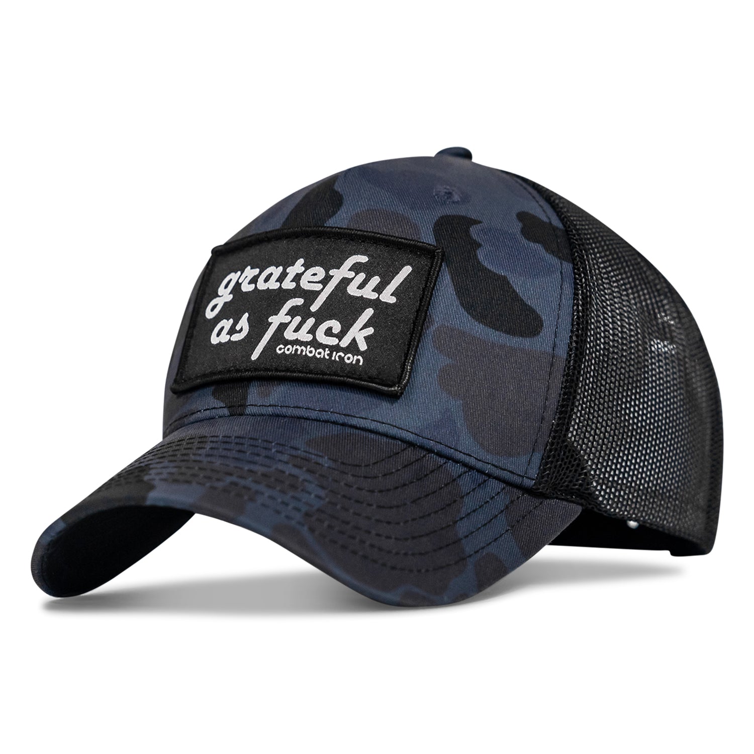 Grateful As F*ck Patch Mesh Snapback Cap