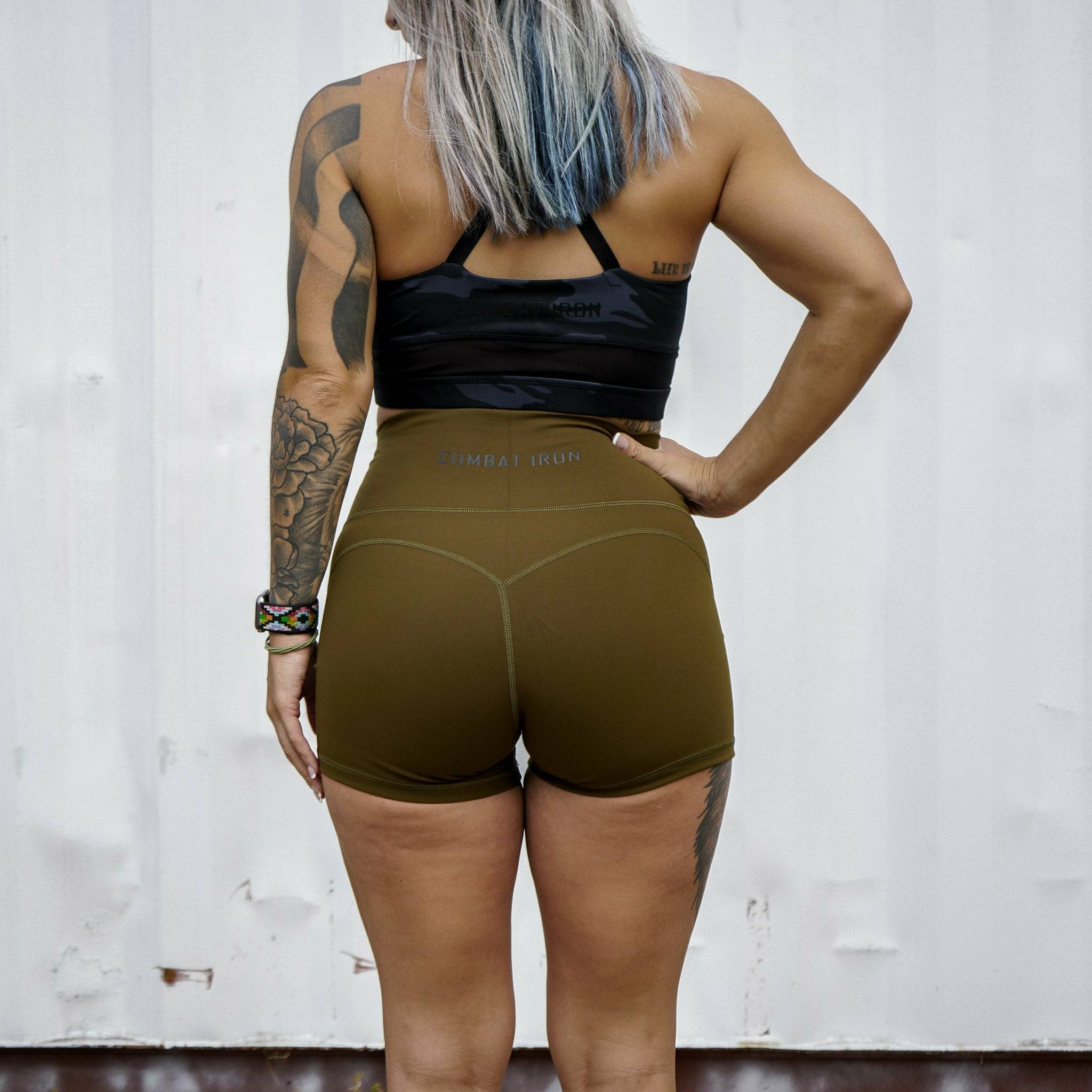 DAMEN LUXUS-SHORTS MIT HOHEM BUND