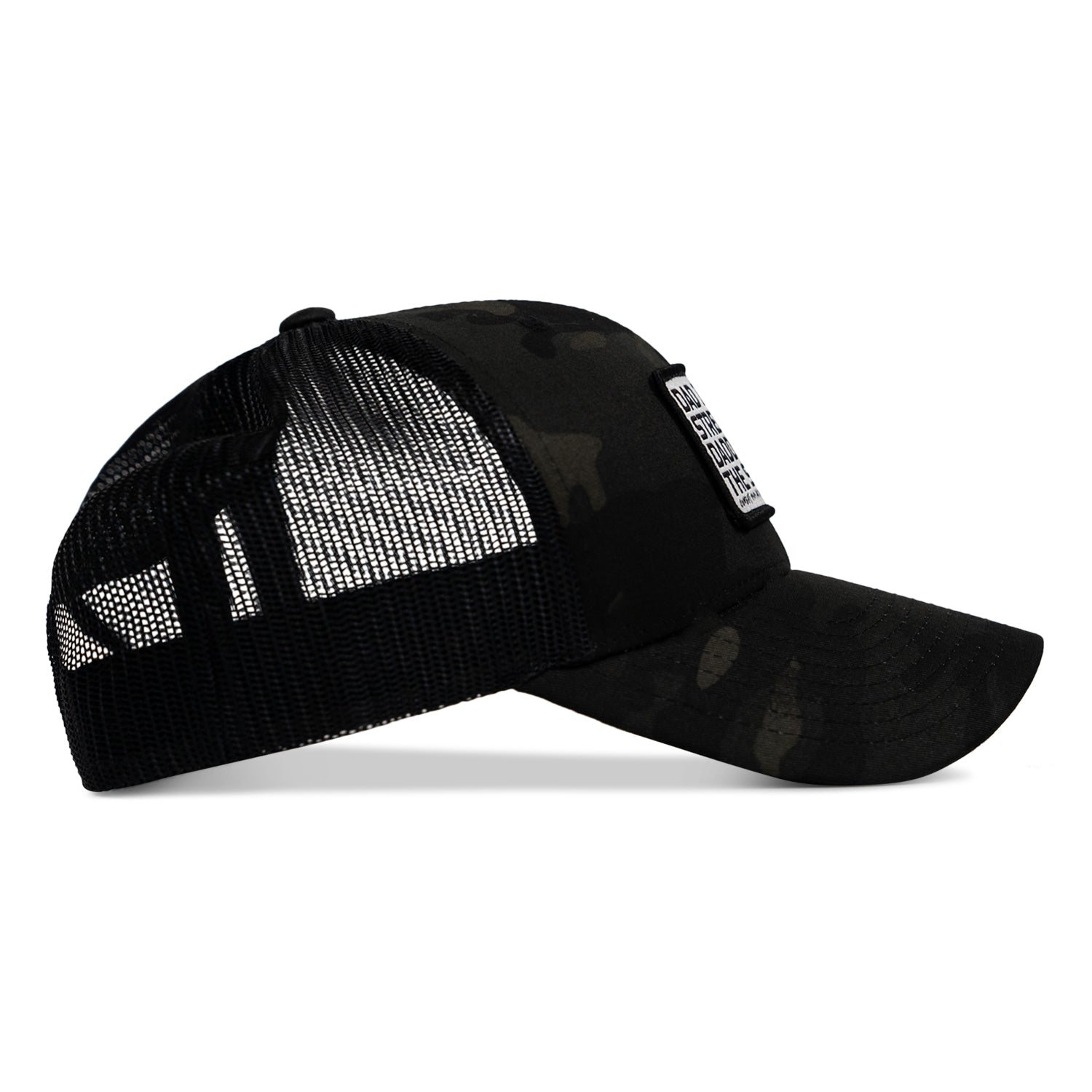 DAD IN THE STREETS. DADDY IN THE SHEETS. White Patch SnapBack HAT