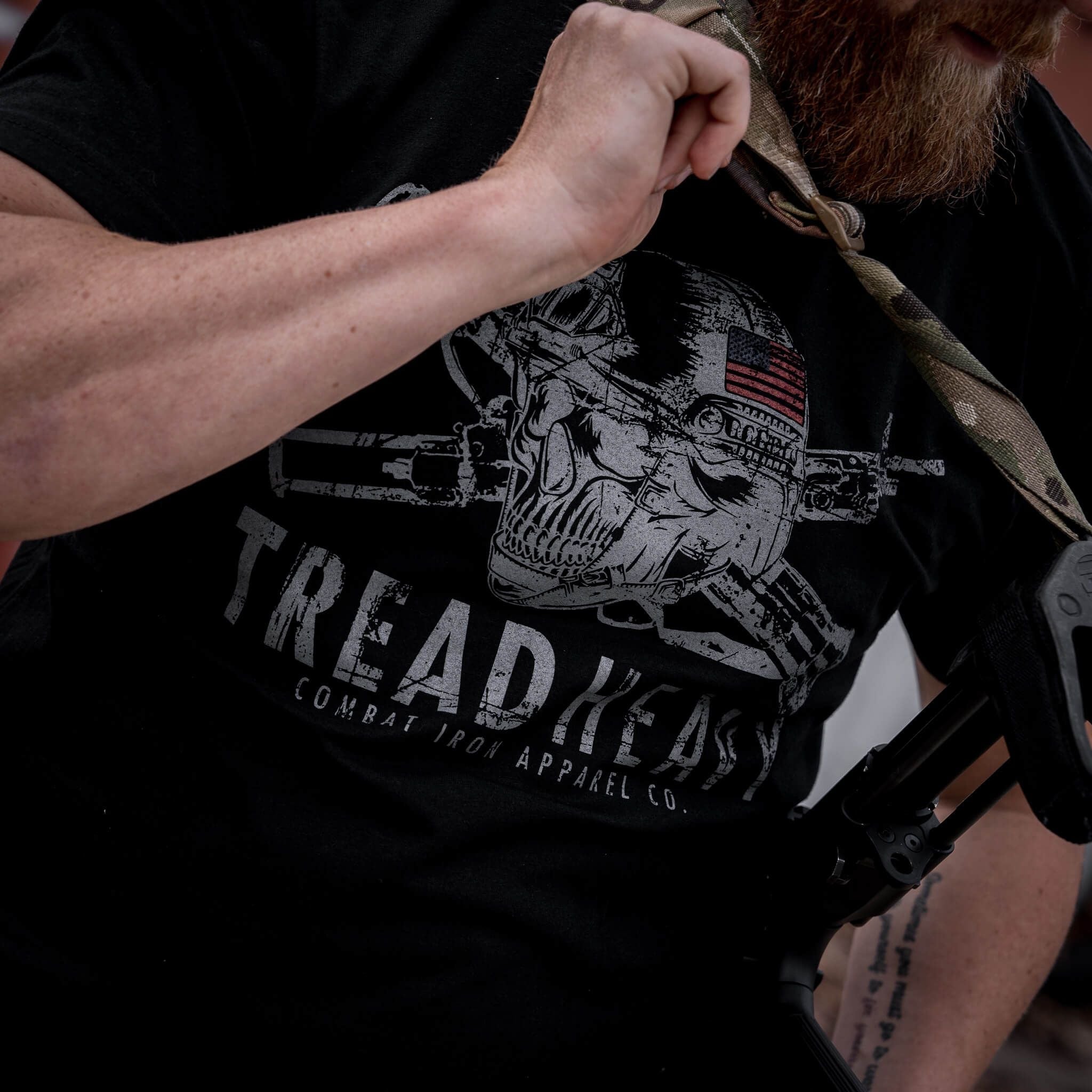 Tread Heavy Skull Operator Men's T-Shirt