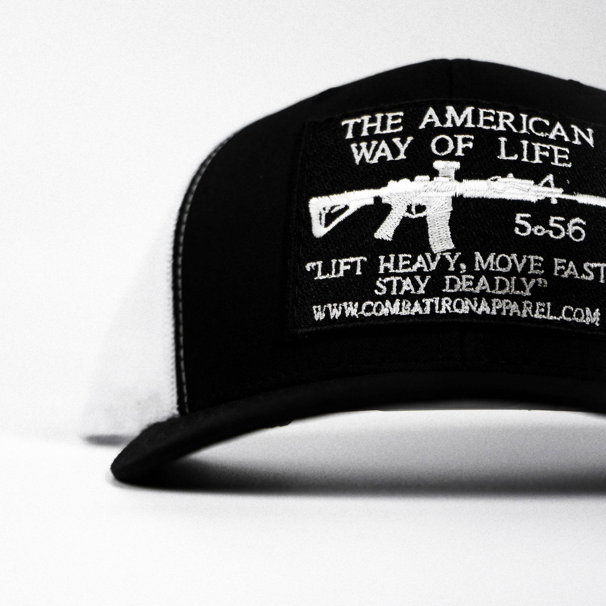 American Way Of Life 5.56 Black Patch Edition Mid-Profile Mesh Snapback