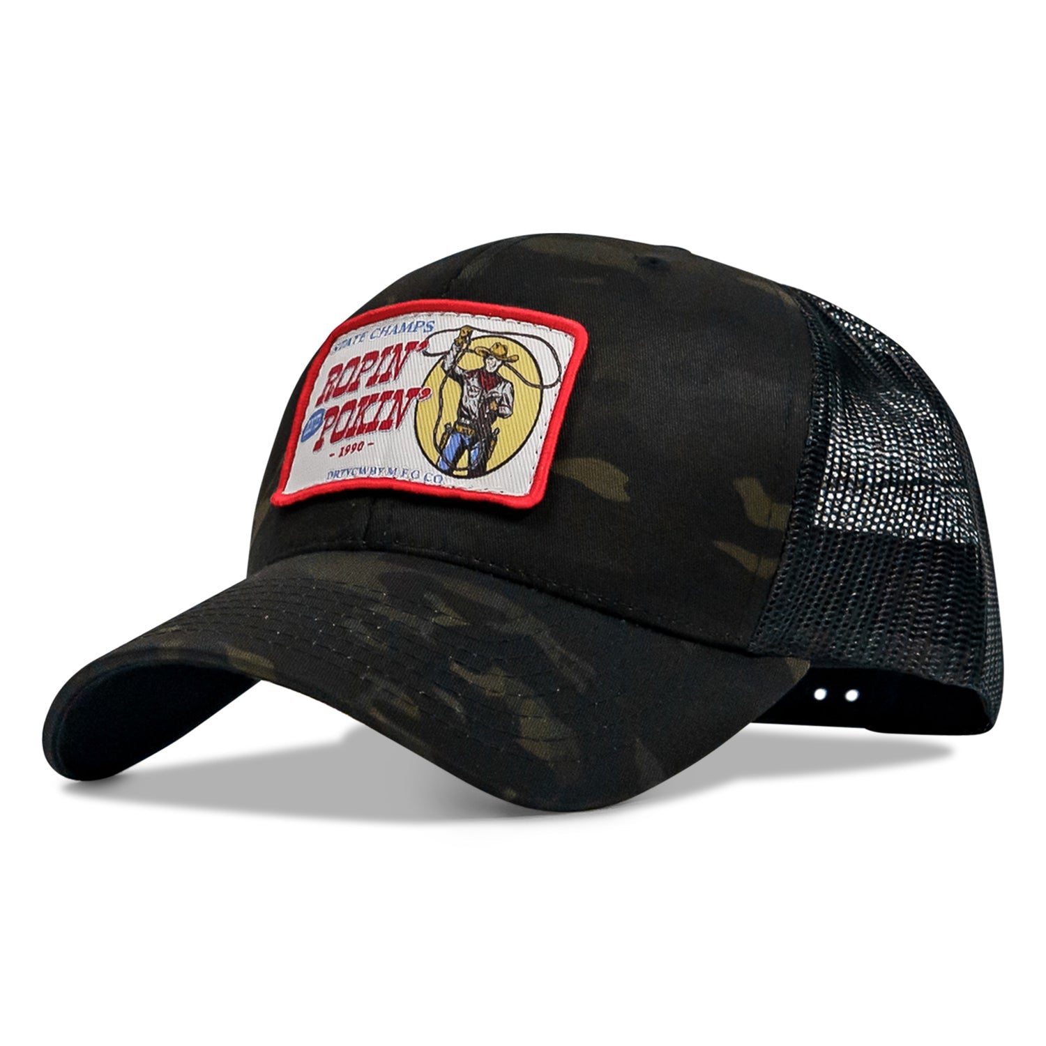 Ropin' and Pokin' Dirty Cowboys Patch SnapBack Hat