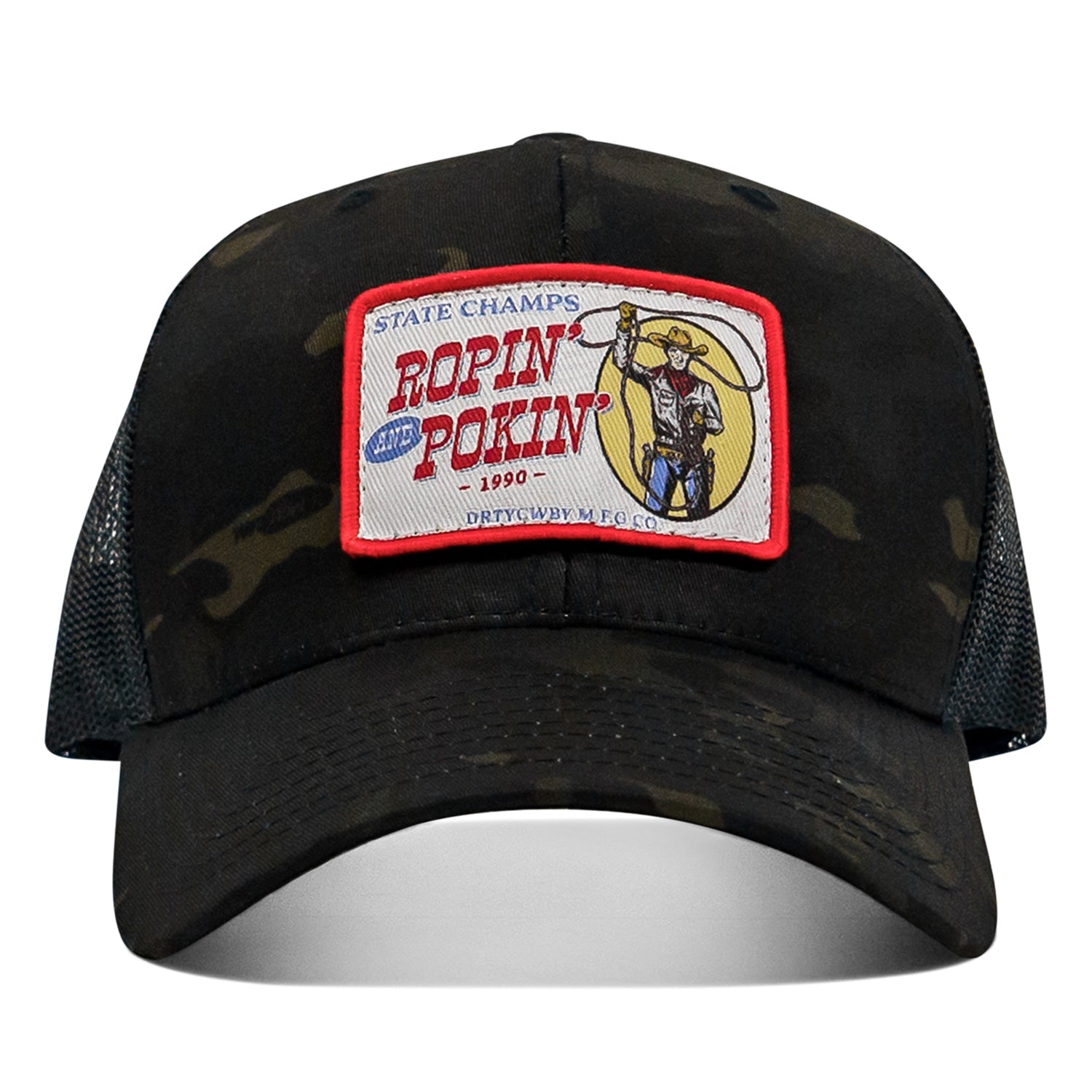 Ropin' and Pokin' Dirty Cowboys Patch SnapBack Hat