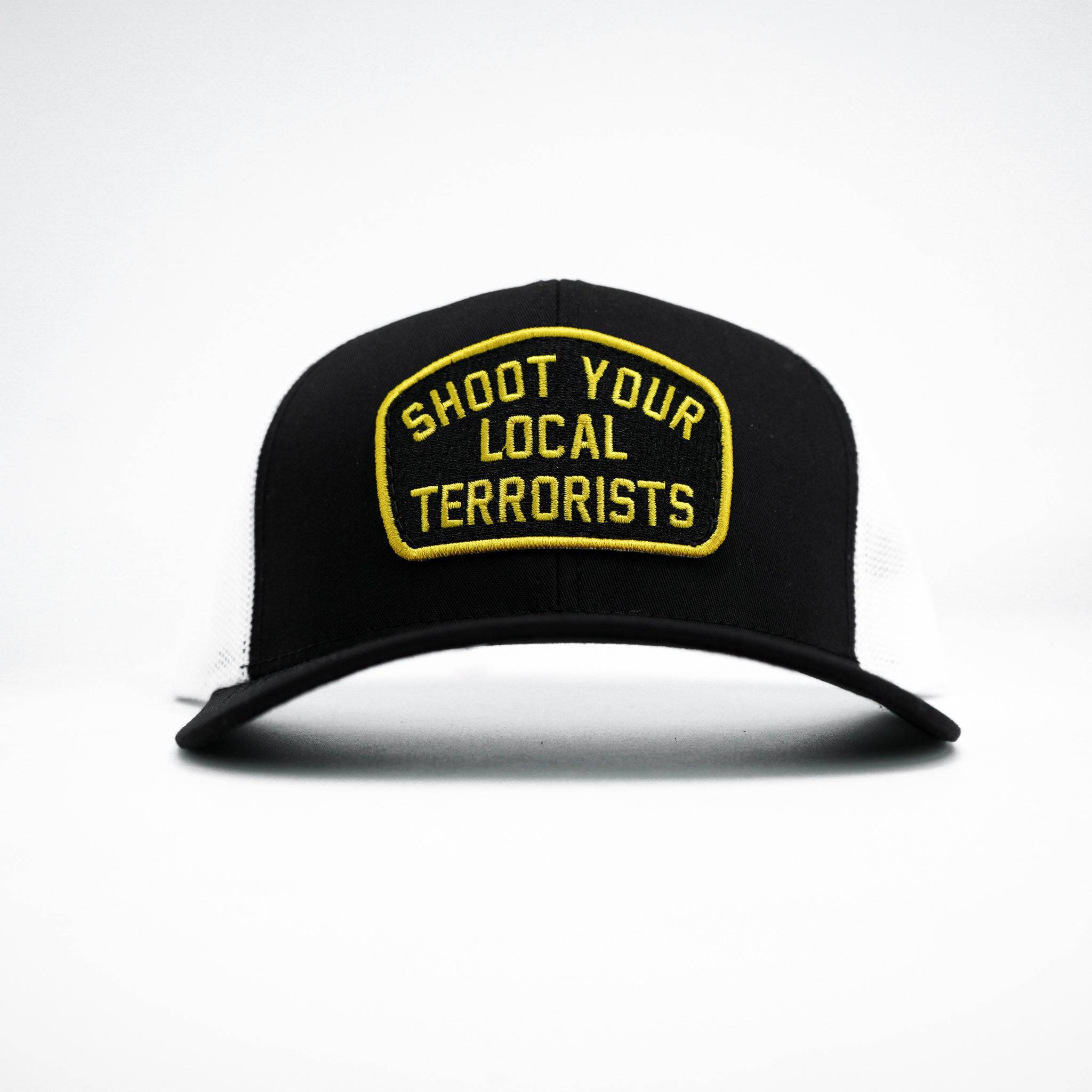 SHOOT YOUR LOCAL TERRORISTS PATCH MESH SNAPBACK Hat