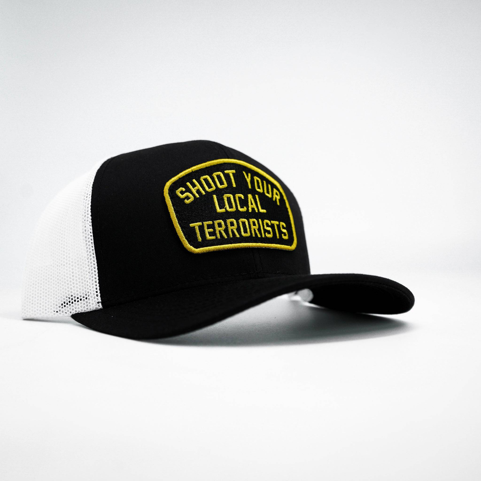 SHOOT YOUR LOCAL TERRORISTS PATCH MESH SNAPBACK Hat