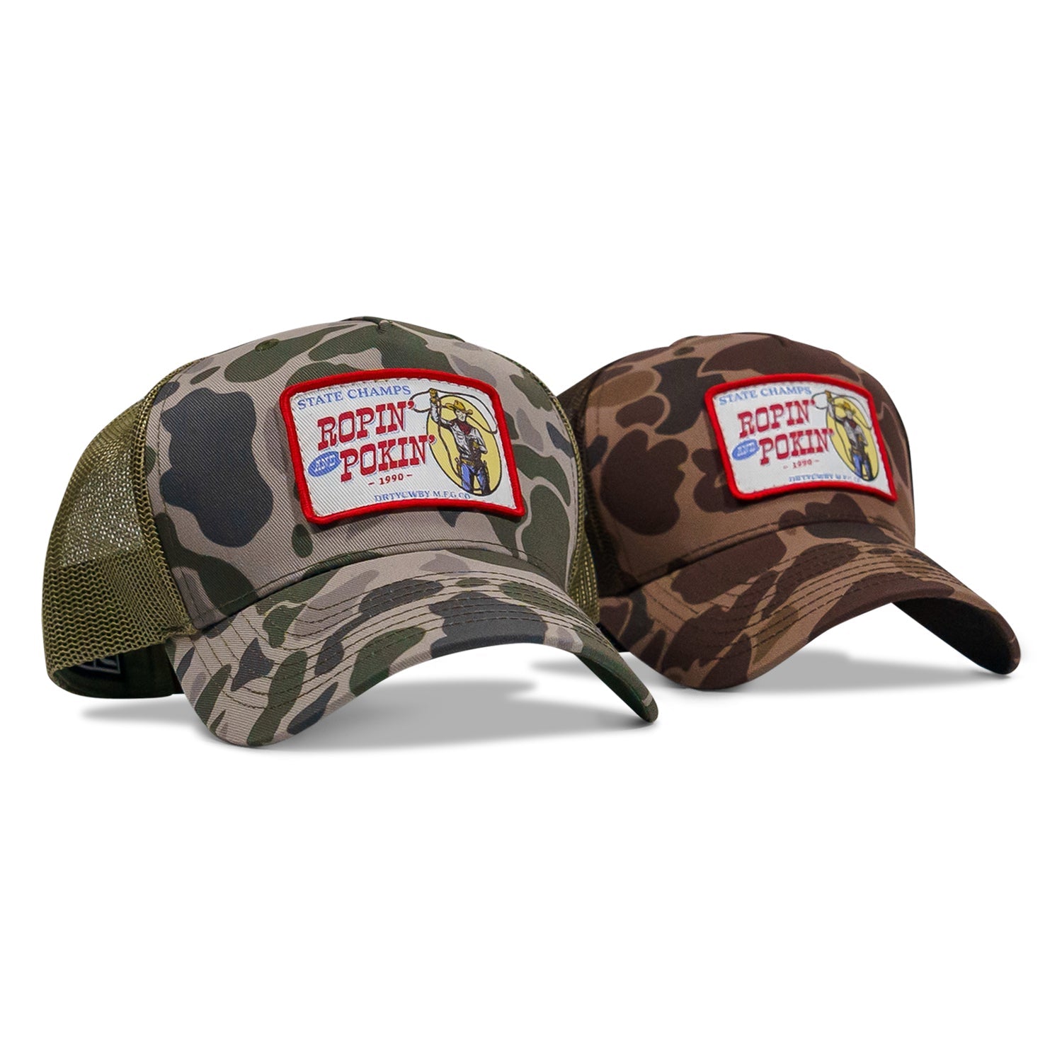 Ropin' and Pokin' Dirty Cowboys Patch SnapBack Hat