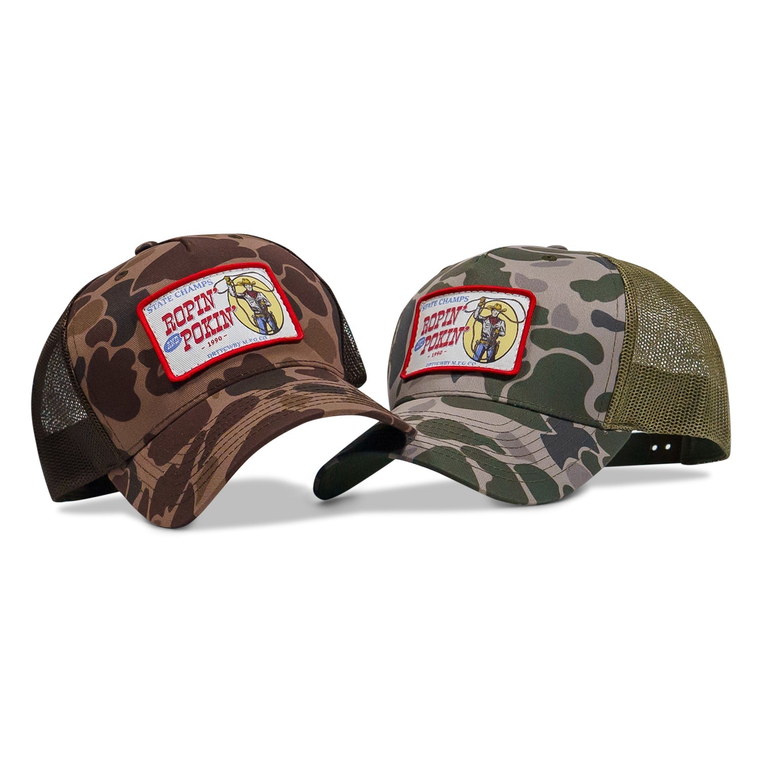 Ropin' and Pokin' Dirty Cowboys Patch SnapBack Hat