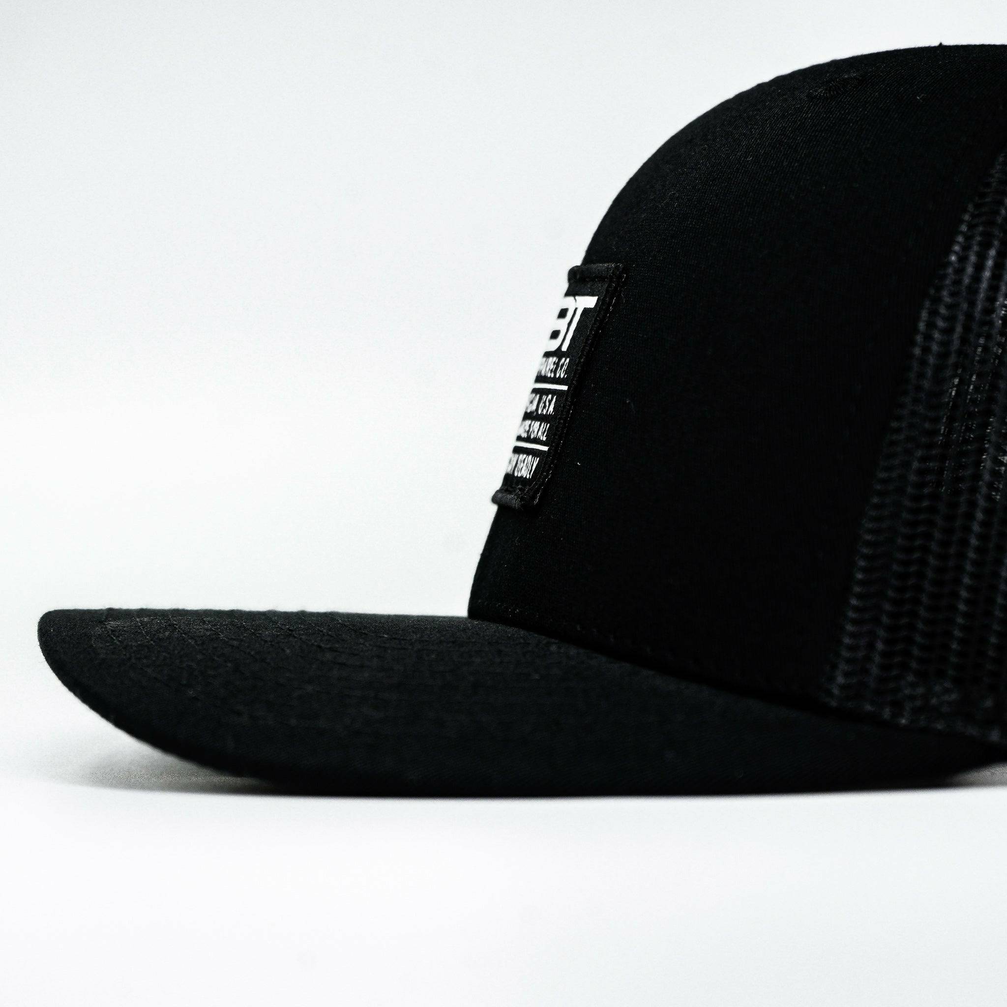 CMBT Standard Black Woven Patch Mid-Profile Mesh Snapback Hat