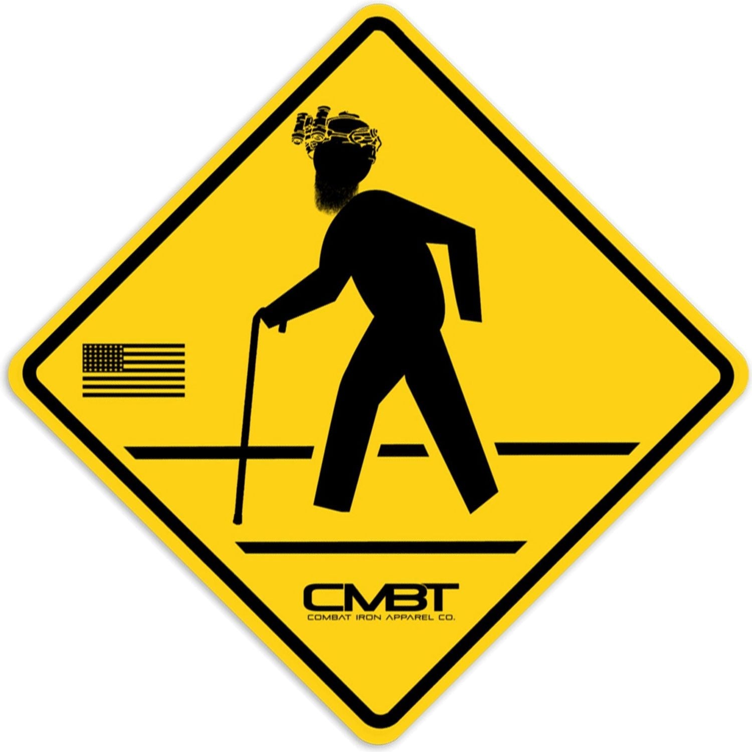 VETERAN CROSS WALK OLD MAN DECAL