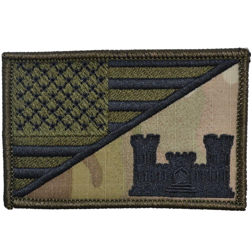 Army Engineer Castle USA Flag - 2.25x3.5 Patch