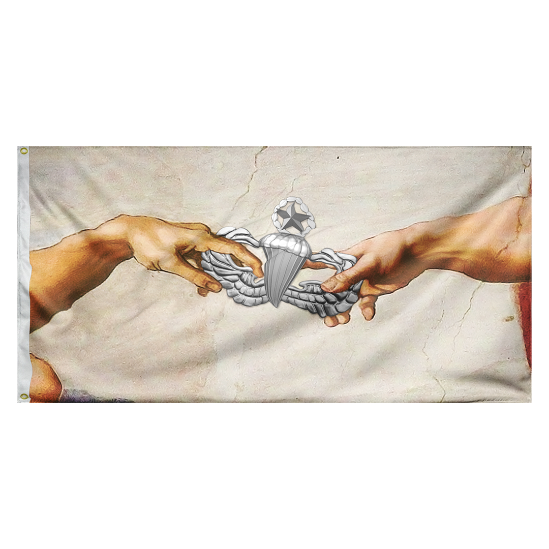 Creation of a Jump God Double-Sided Flag